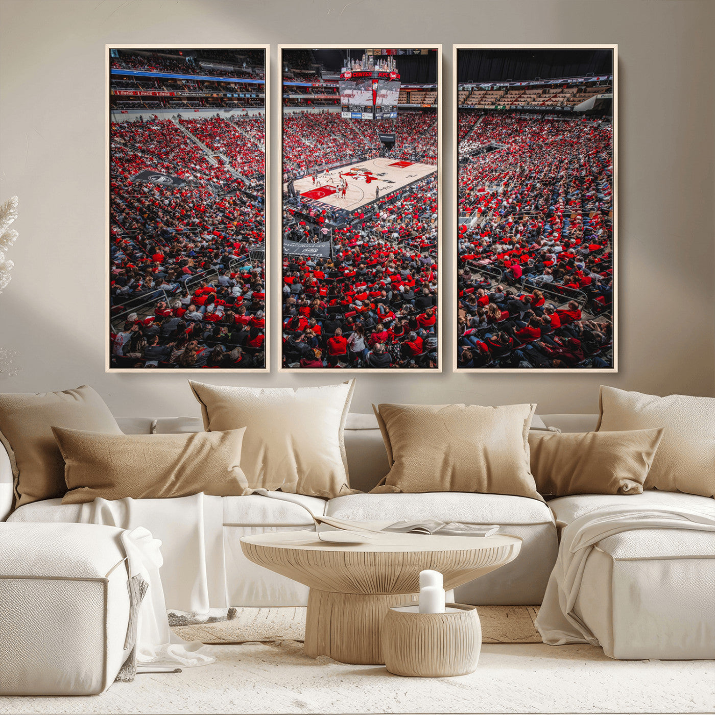 MGV-FC-48X32-3P - Louisville Cardinals Basketball Print Canvas - Louisville KFC Yum Center Arena Wall Art Canvas Print