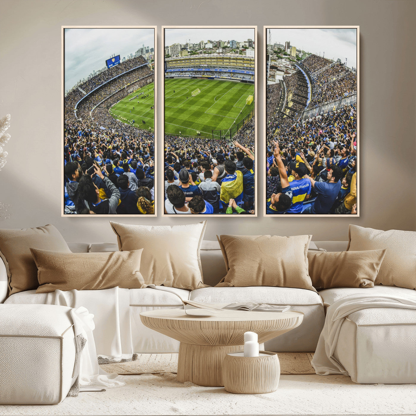 MGV-FC-48X32-3P - Boca Juniors Soccer Team Print Wall Art - Buenos Aires Bombonera Stadium Canvas Print