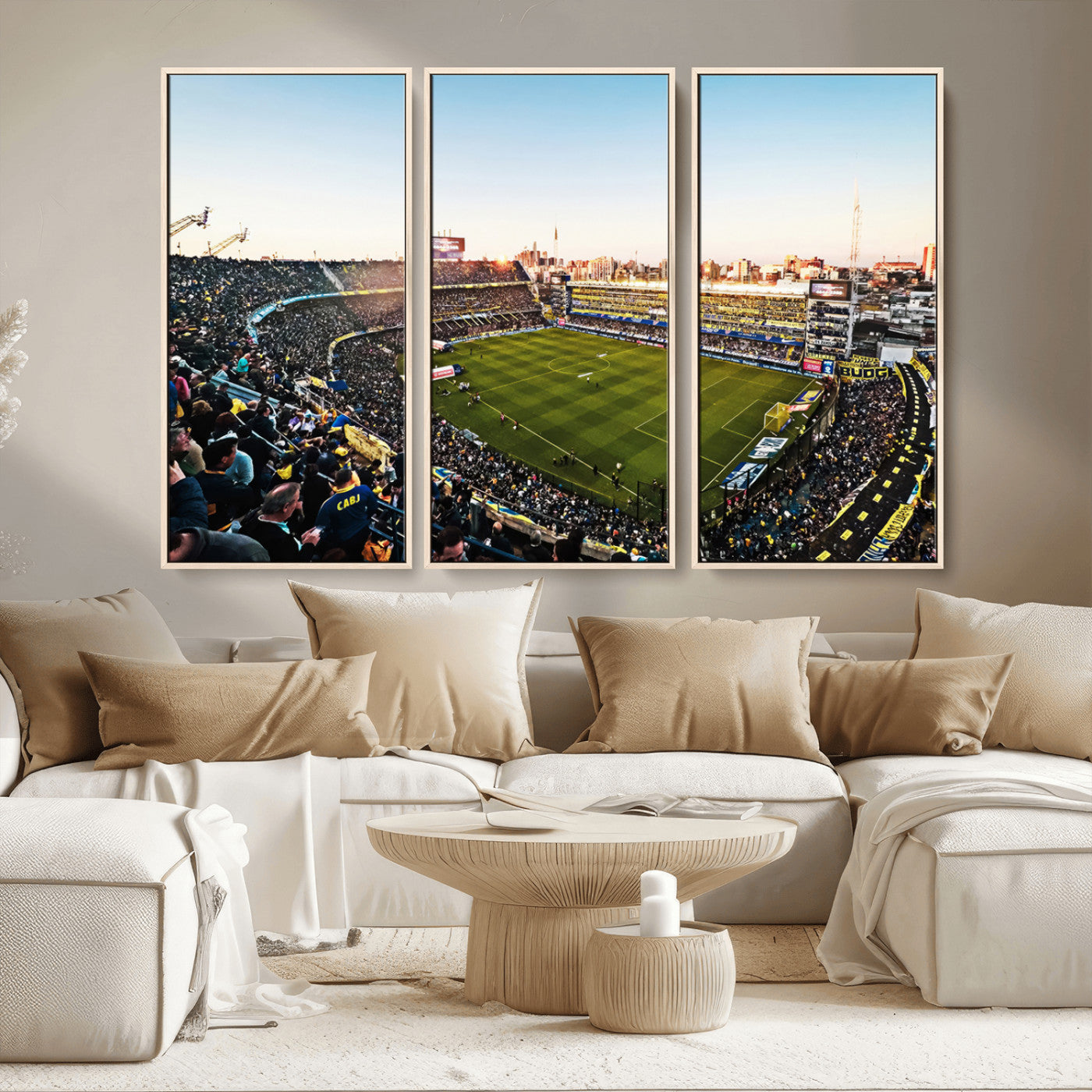 MGV-FC-48X32-3P - Boca Juniors Soccer Team Print - Buenos Aires Bombonera Stadium Wall Art Canvas Print