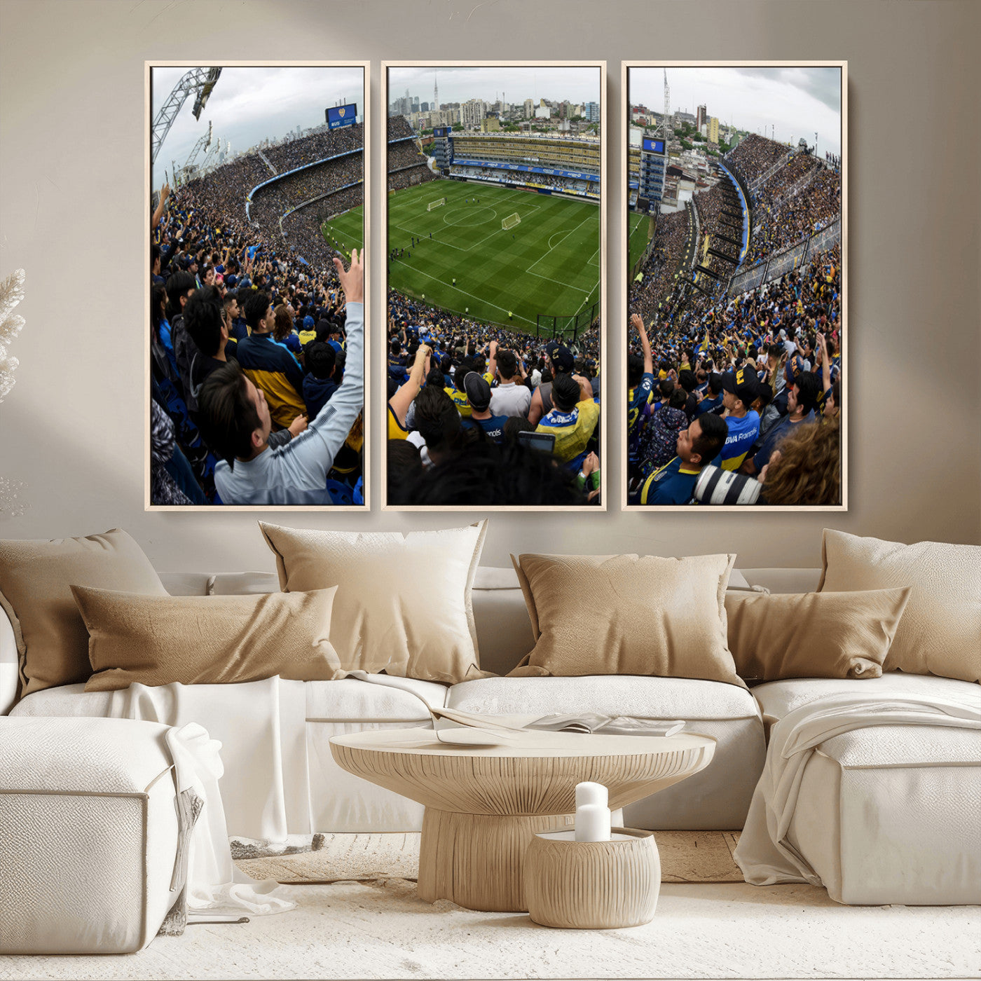 MGV-FC-48X32-3P - Boca Juniors Soccer Team Print - Buenos Aires Bombonera Stadium Wall Art Canvas Print