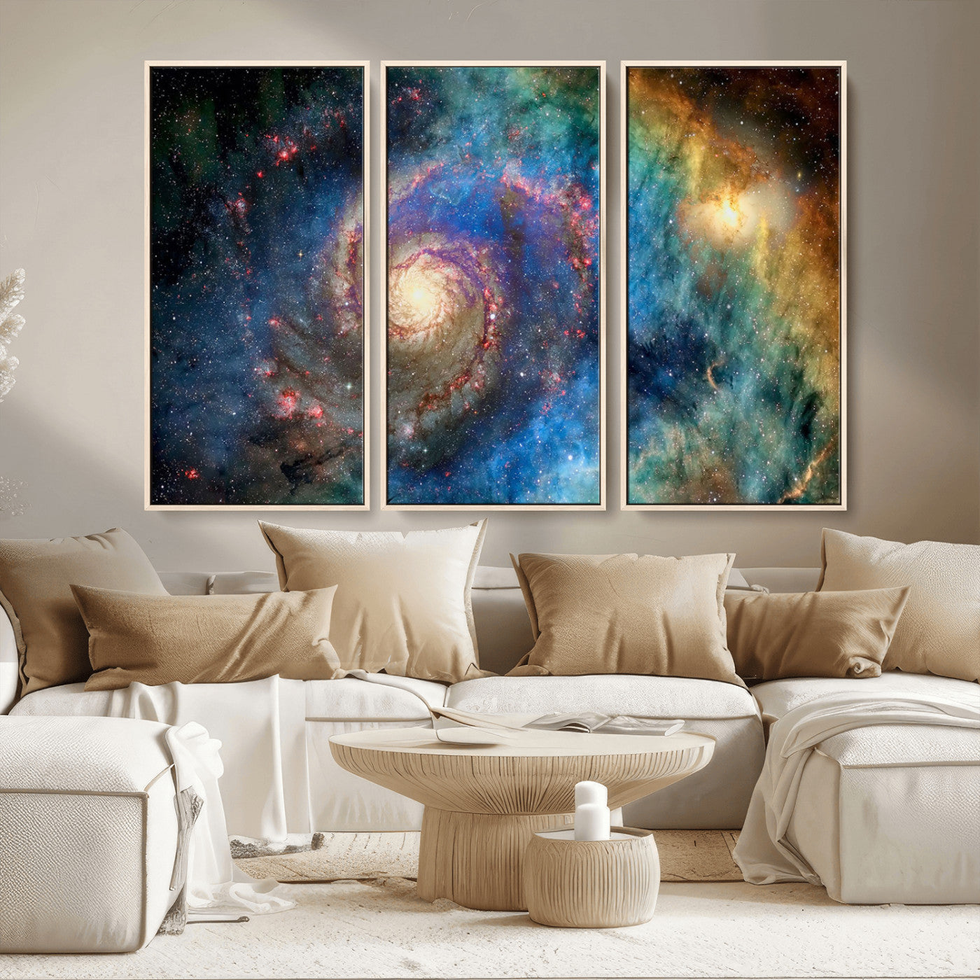 MGV-FC-48X32-3P - Spiral Galaxy Wall Art Canvas Print