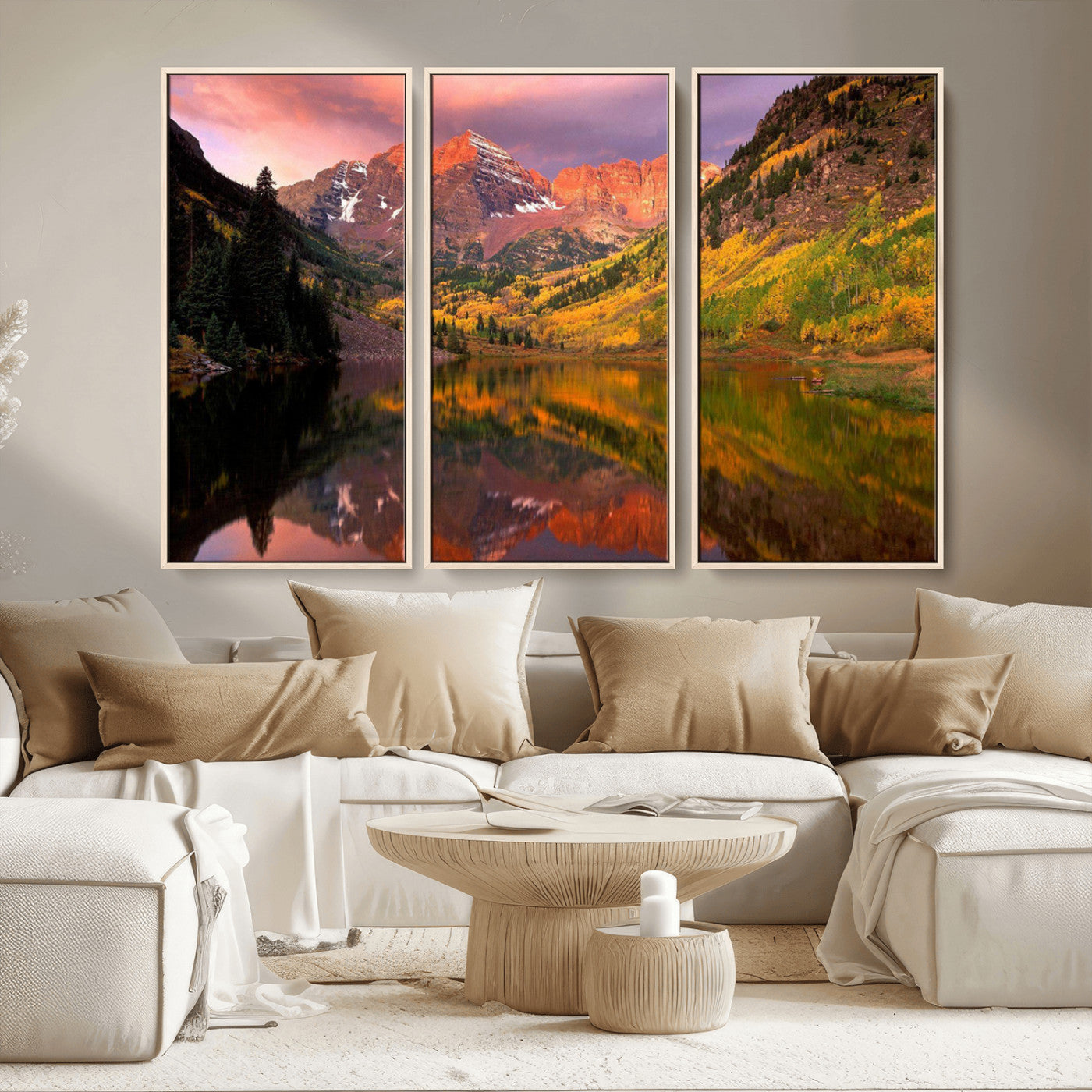 86946-MGV-CV-36X24-Colorado Rockies Mountain Sunset Wall Art | Ready to Hang and Framed | Scenic Nature Landscape