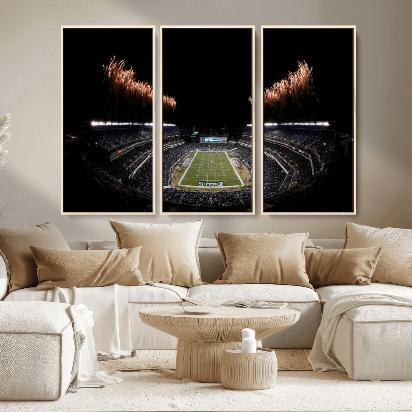 MGV-FC-48X32-3P - Eagles Field Stadium Wall Art | Philadelphia Eagles Football Team Print - Philadelphia Lincoln