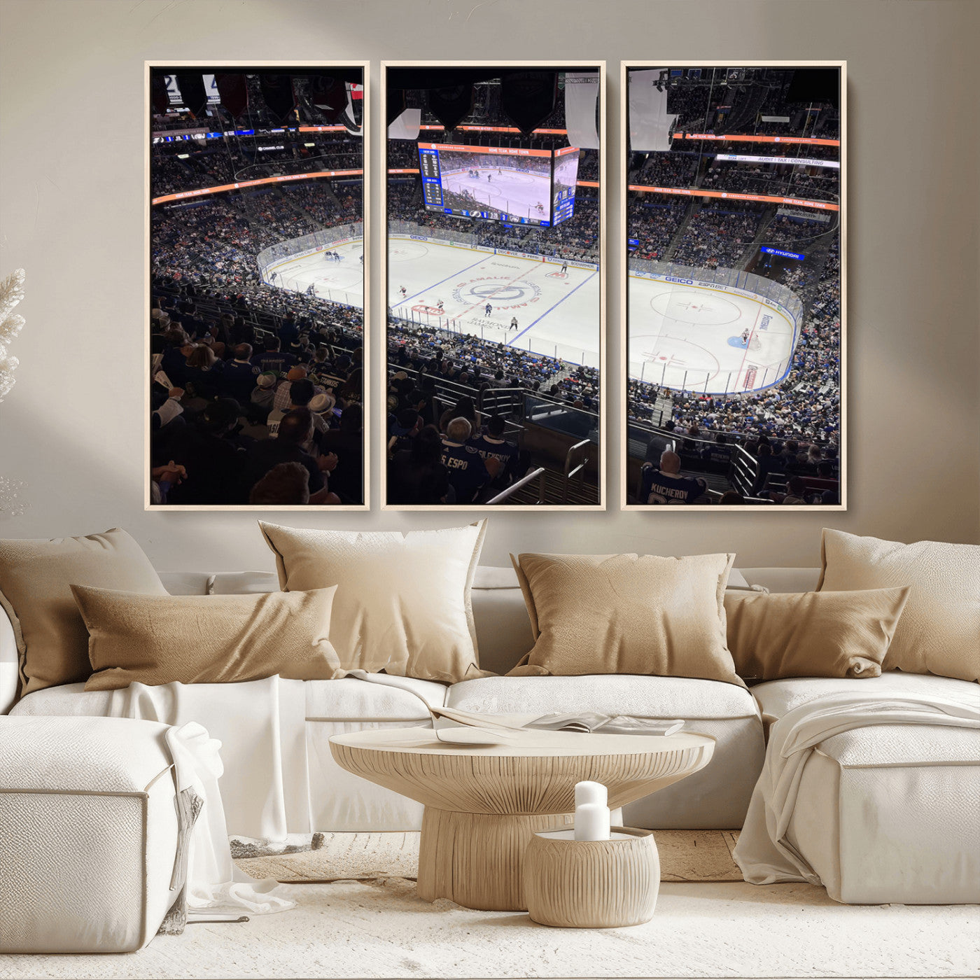 MGV-FC-48X32-3P - Amalie Arena Florida Wall Art Canvas Print - NHL Hockey Stadium Print