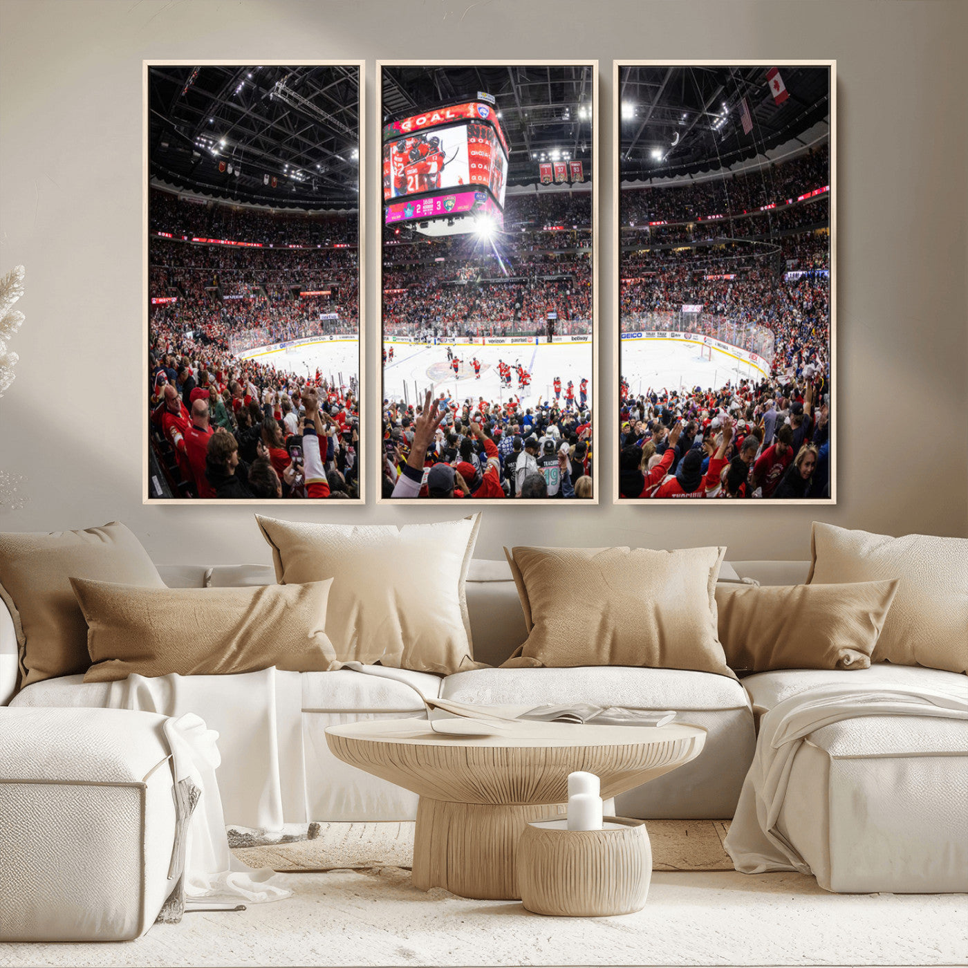 MGV-FC-48X32-3P - Amerant Bank Arena Wall Art Canvas Print - Basketball Arena Stadium Print