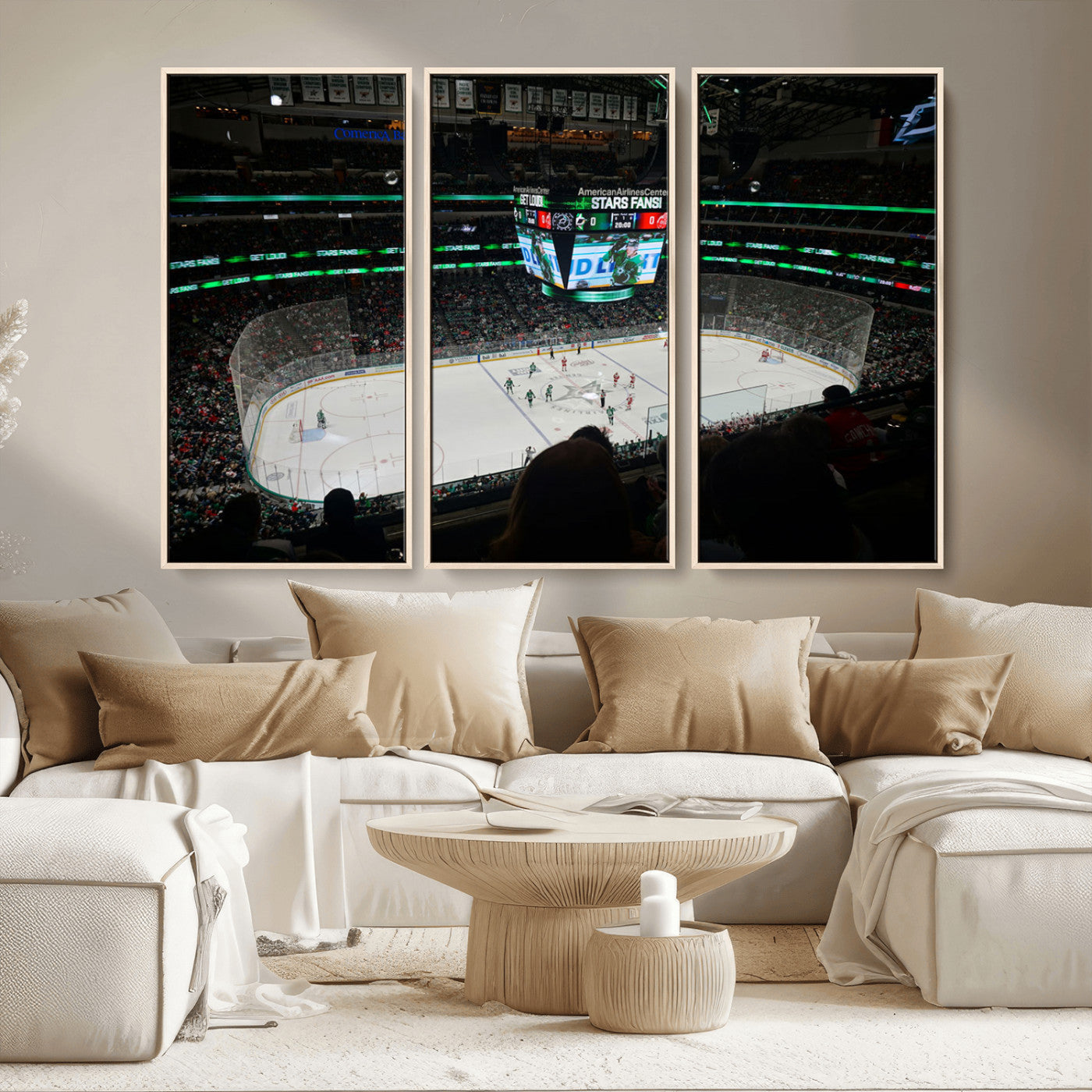 MGV-FC-48X32-3P - American Airlines Center Dallas Stars Wall Art Canvas Print - Dallas Hockey Arena Stadium Print