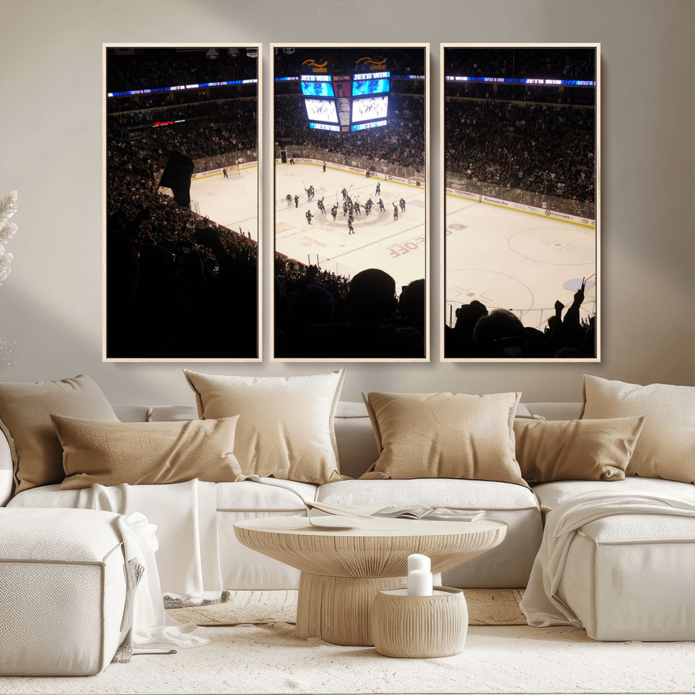 MGV-FC-48X32-3P - Canada Life Centre Wall Art | Winnipeg Jets Hockey Team Print Canvas | Ready to Hang | Winnipeg Wall