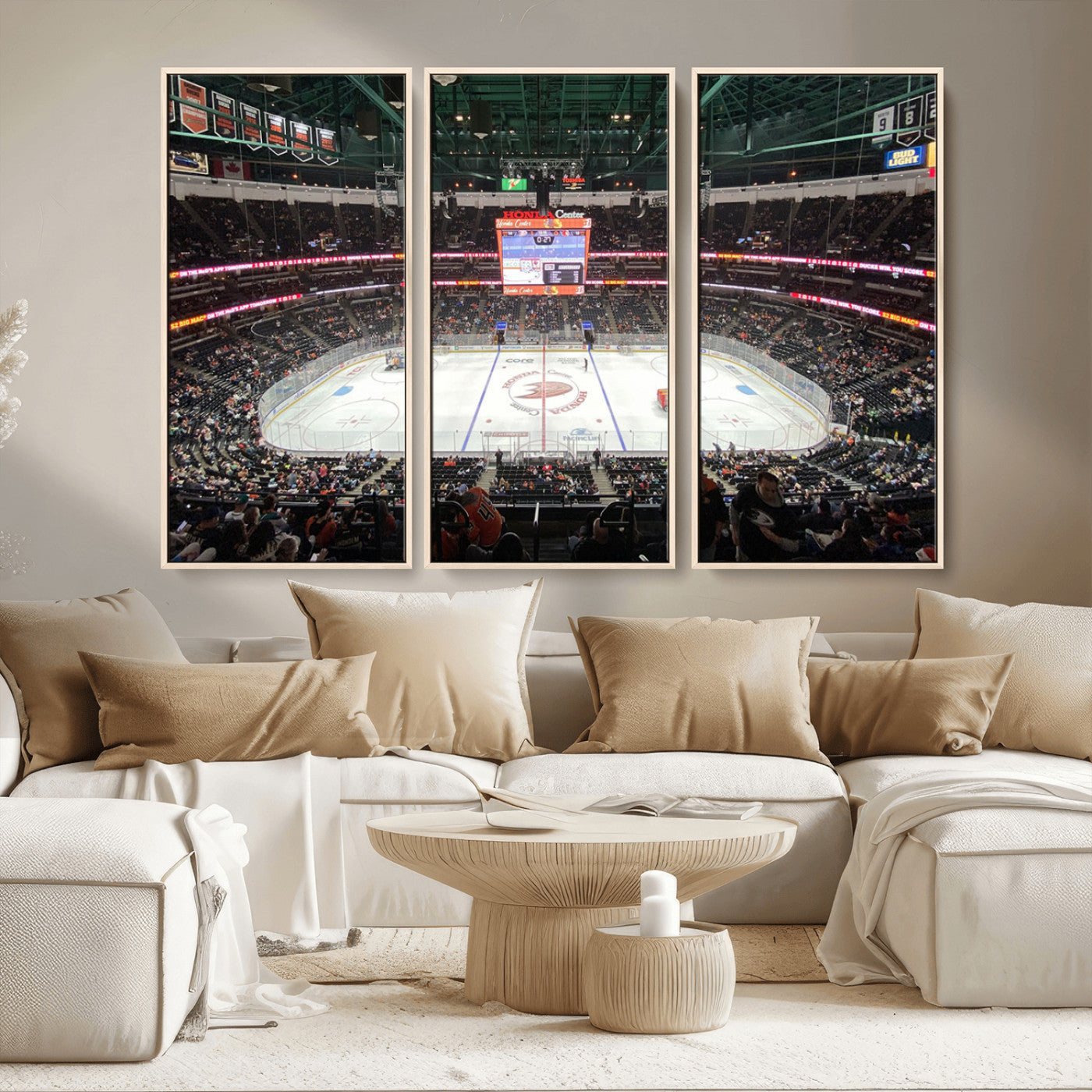 MGV-FC-48X32-3P - Honda Center California Anaheim Ducks Ice Hockey Stadium Canvas Print Wall Art