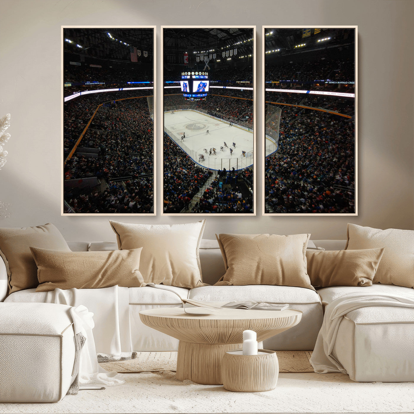 MGV-FC-48X32-3P - KeyBank Center New York Buffalo Sabres Hockey Stadium Canvas Print Wall Art