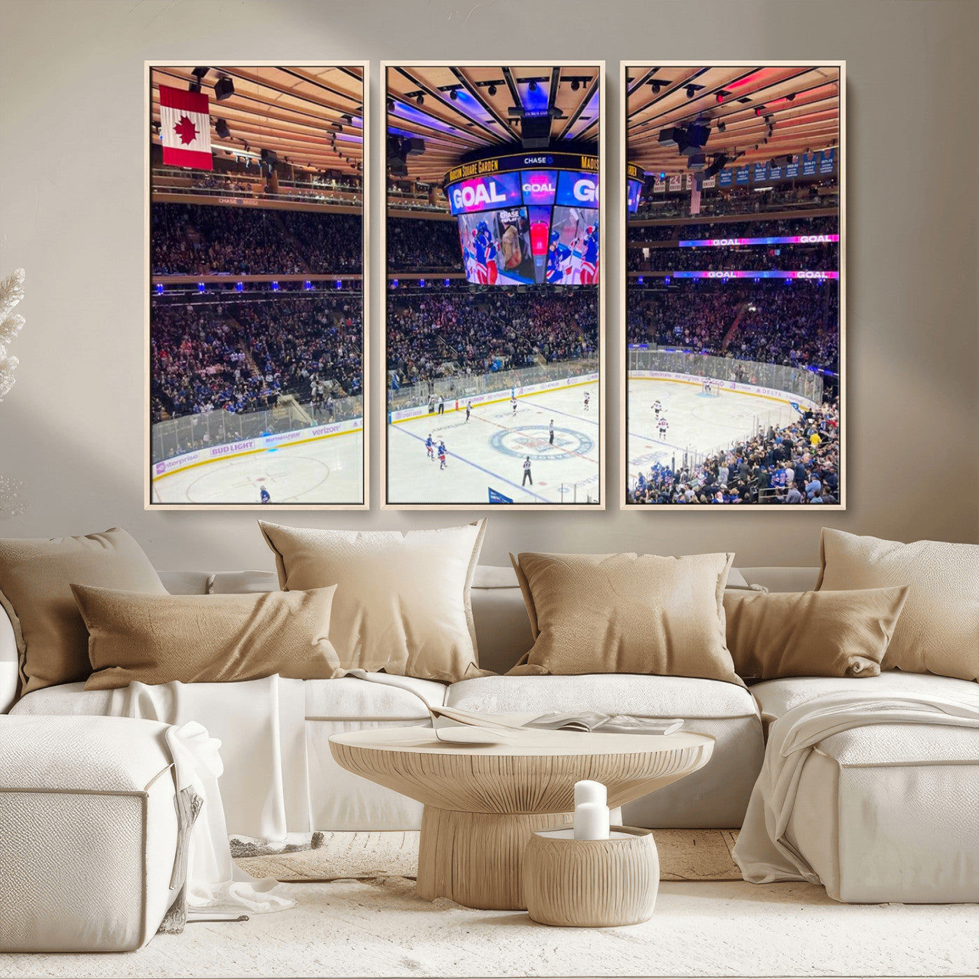 MGV-FC-48X32-3P - Madison New York Rangers Hockey Stadium Wall Art Canvas Print