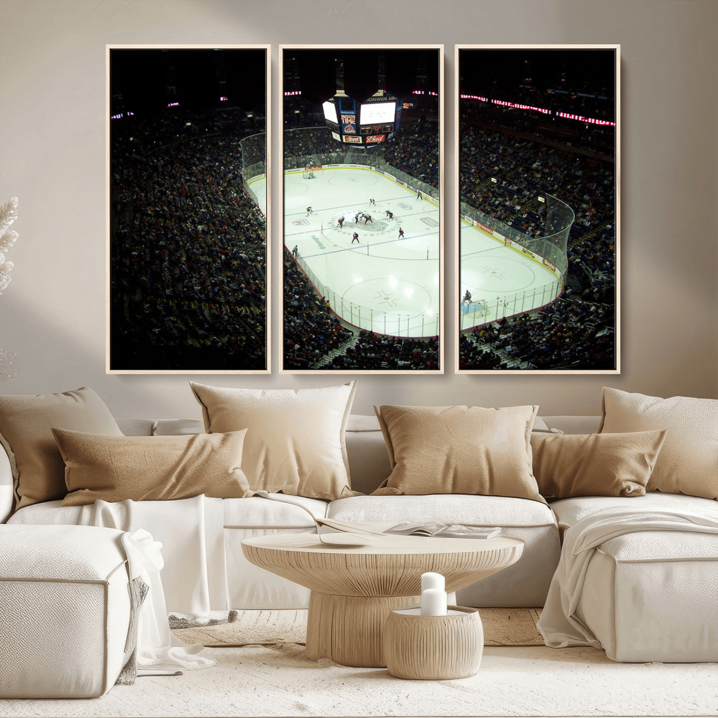 MGV-FC-48X32-3P - Nationwide Arena Ohio Columbus Blue Jackets Hockey Stadium Canvas Print Wall Art