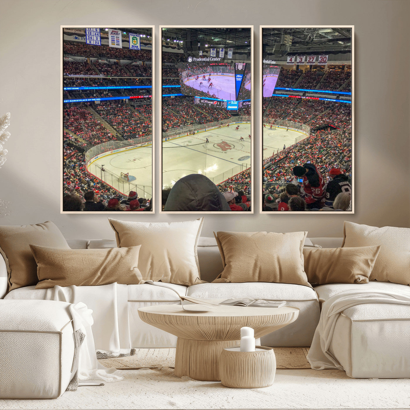 MGV-FC-48X32-3P - Prudential Center Newark New Jersey Devils Hockey Stadium, New Jersey Devils Hockey Stadium Canvas