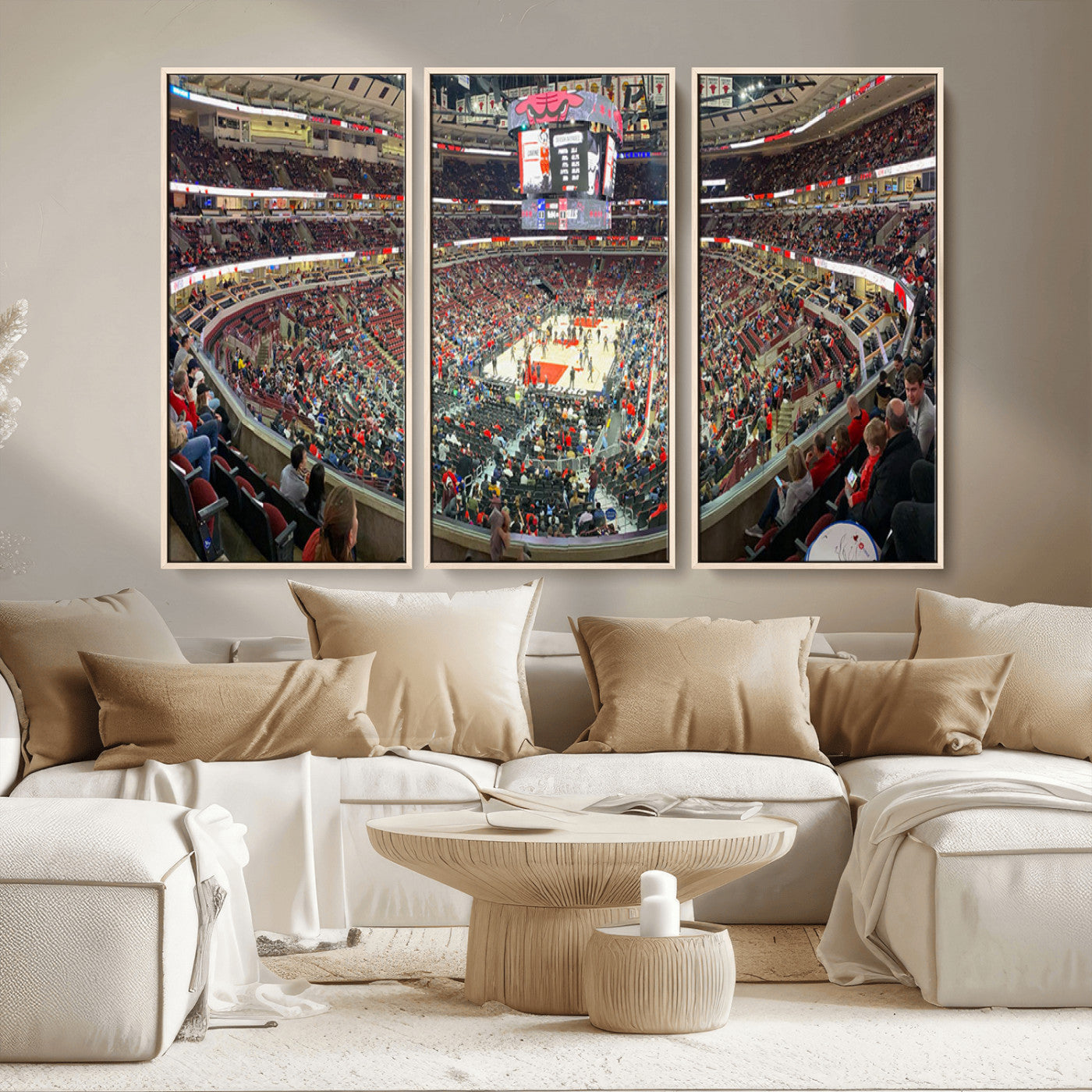 MGV-FC-48X32-3P - United Center Chicago Bulls Stadium Wall Art Canvas Print