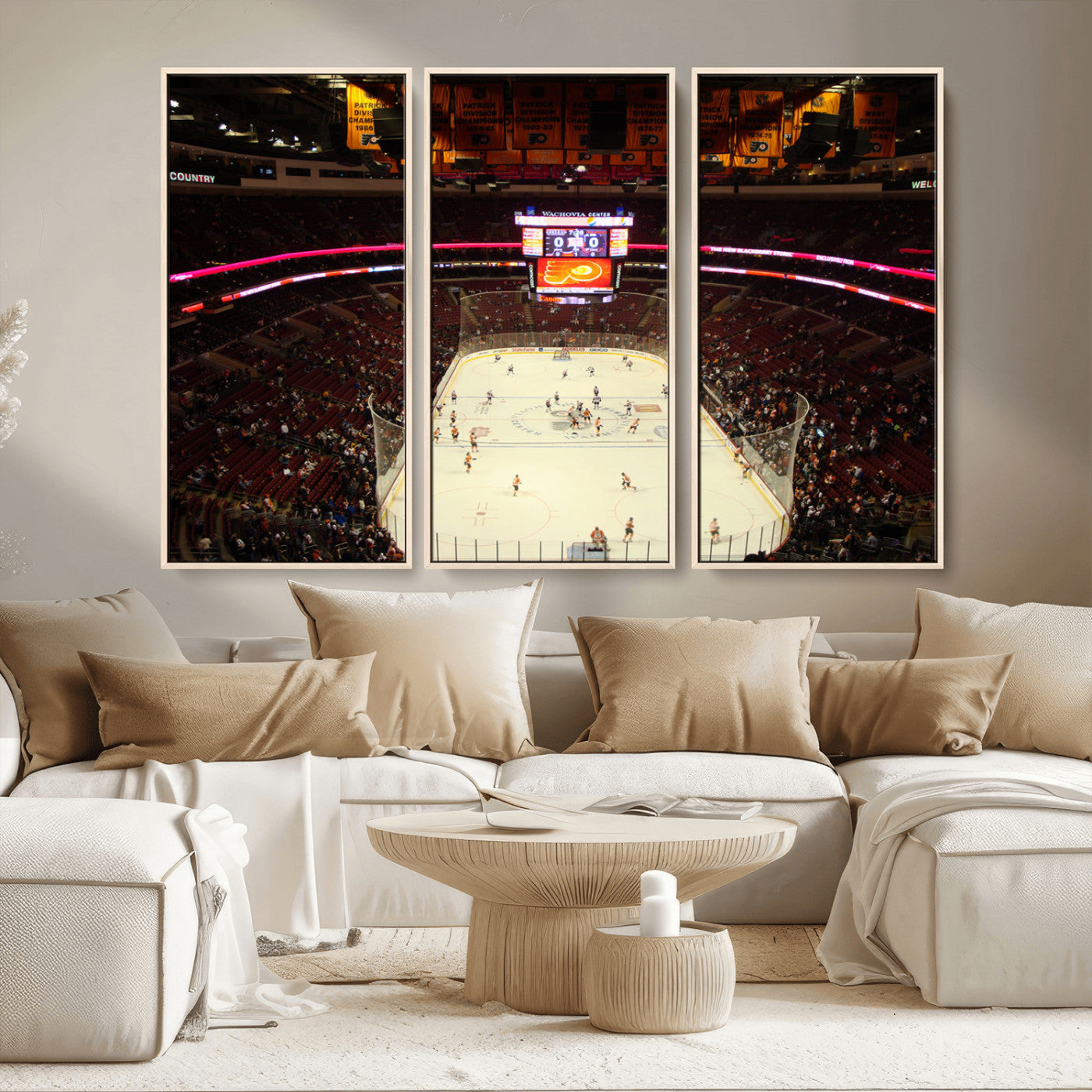 MGV-FC-48X32-3P - Wachovia Center Priort of Lyers Game Ice Hockey Stadium Canvas Print, Lyers Game Ice Hockey Stadium
