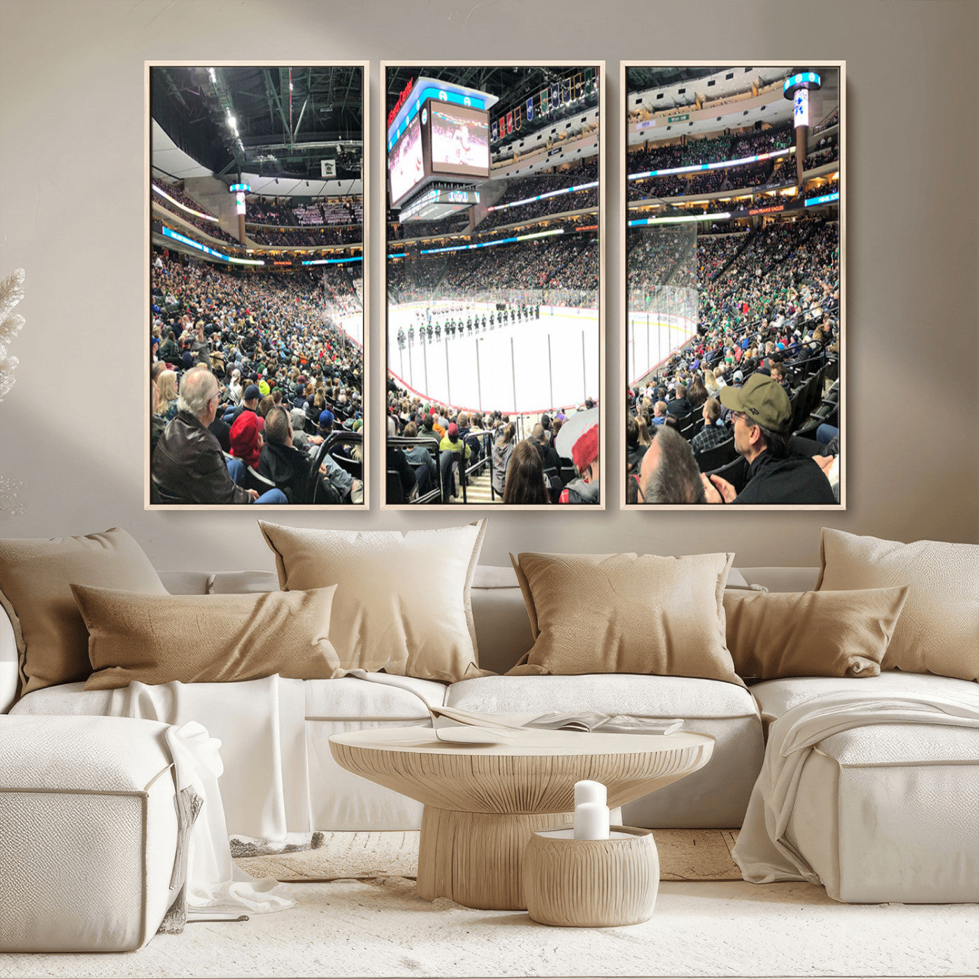 MGV-FC-48X32-3P - Xcel Energy Center St Paul Minnesota Wild Ice Hockey Stadium Canvas, Minnesota Wild Ice Hockey