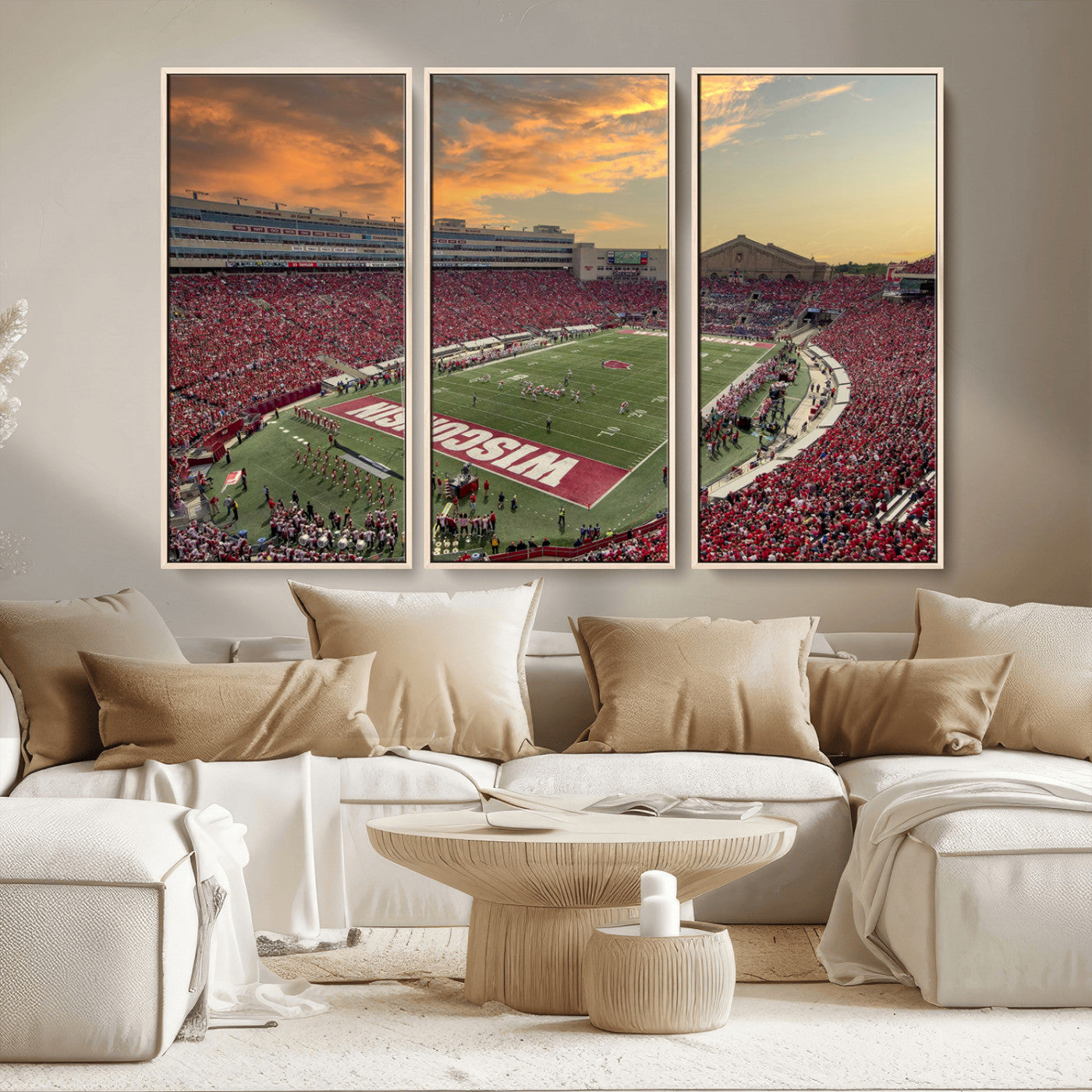 41472-MGV-CV-36X24-Camp Randall Stadium Wisconsin Badgers Large Wall Art Canvas Print | College Football Stadium Wall