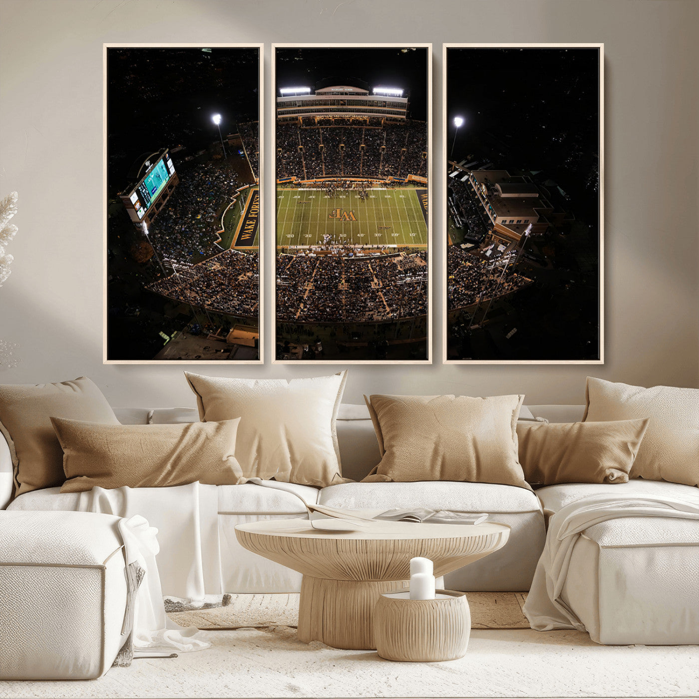 MGV-FC-48X32-3P - Wake Forest University Demon Deacons Canvas Printi, Football Team Print - Winston-Salem Allegacy
