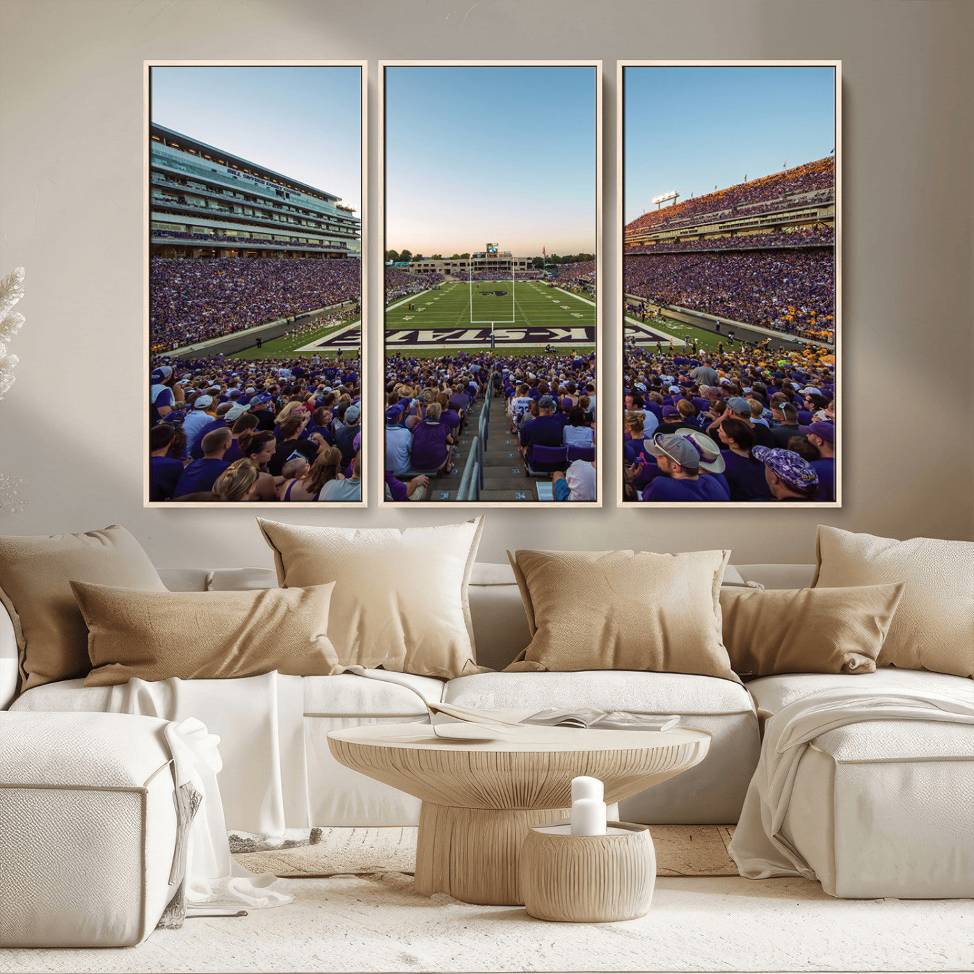MGV-FC-48X32-3P - Kansas State University Wildcats Football Team Print - Manhattan Bill Snyder Family Football Stadium