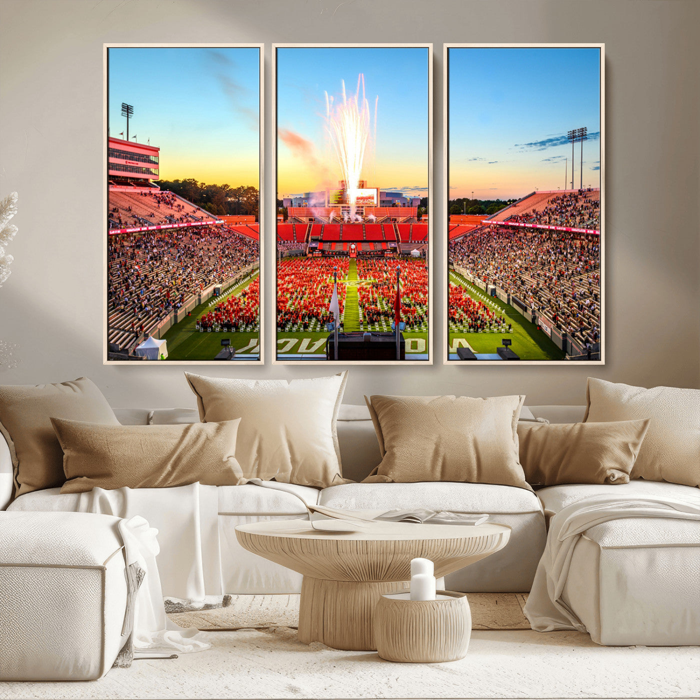 MGV-FC-48X32-3P - North Carolina State University Canvas Print, North Carolina State University Wolfpack Football Team