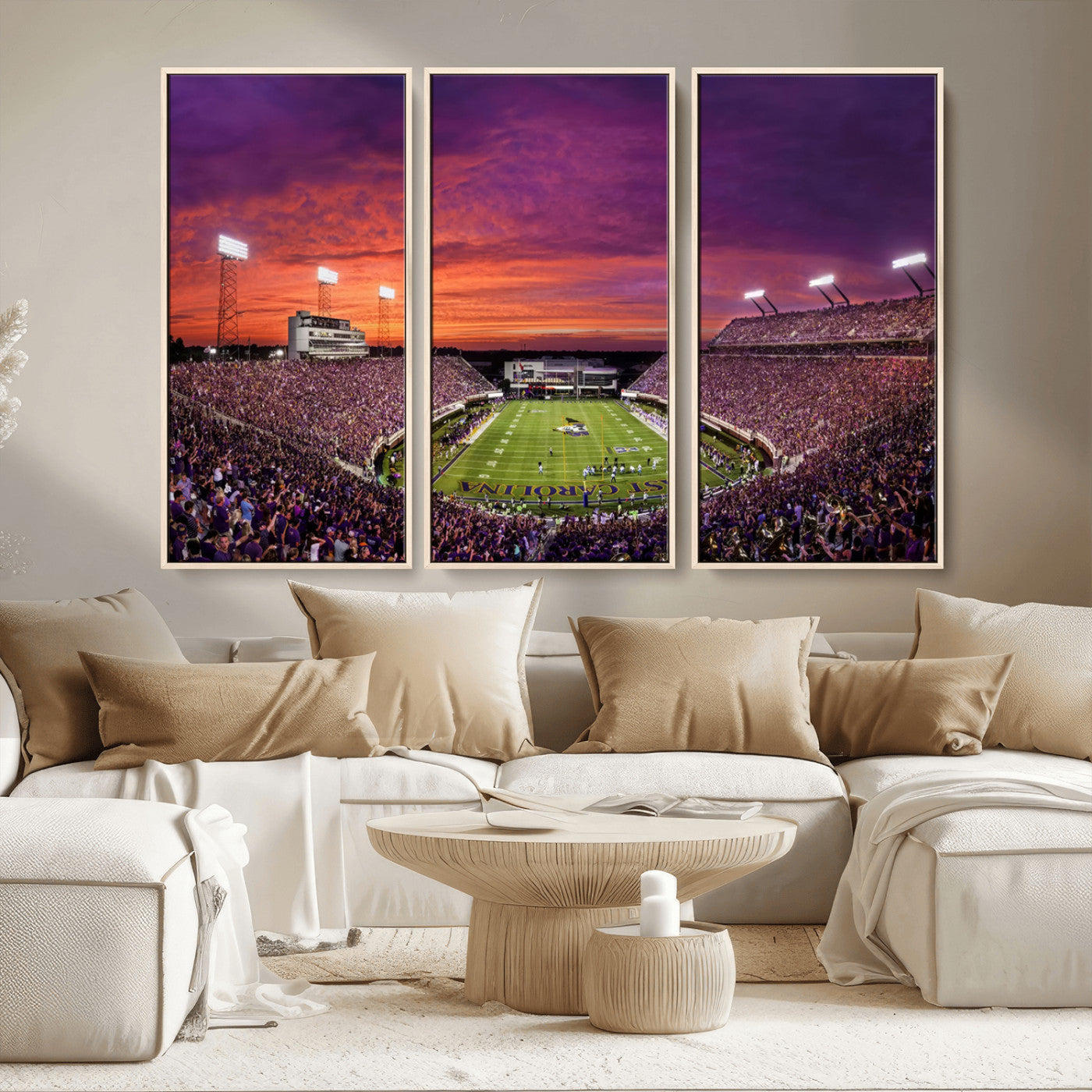 MGV-FC-48X32-3P - East Carolina University Pirates Football Print Canvas- Greenville Dowdy-Ficklen Stadium Wall Art