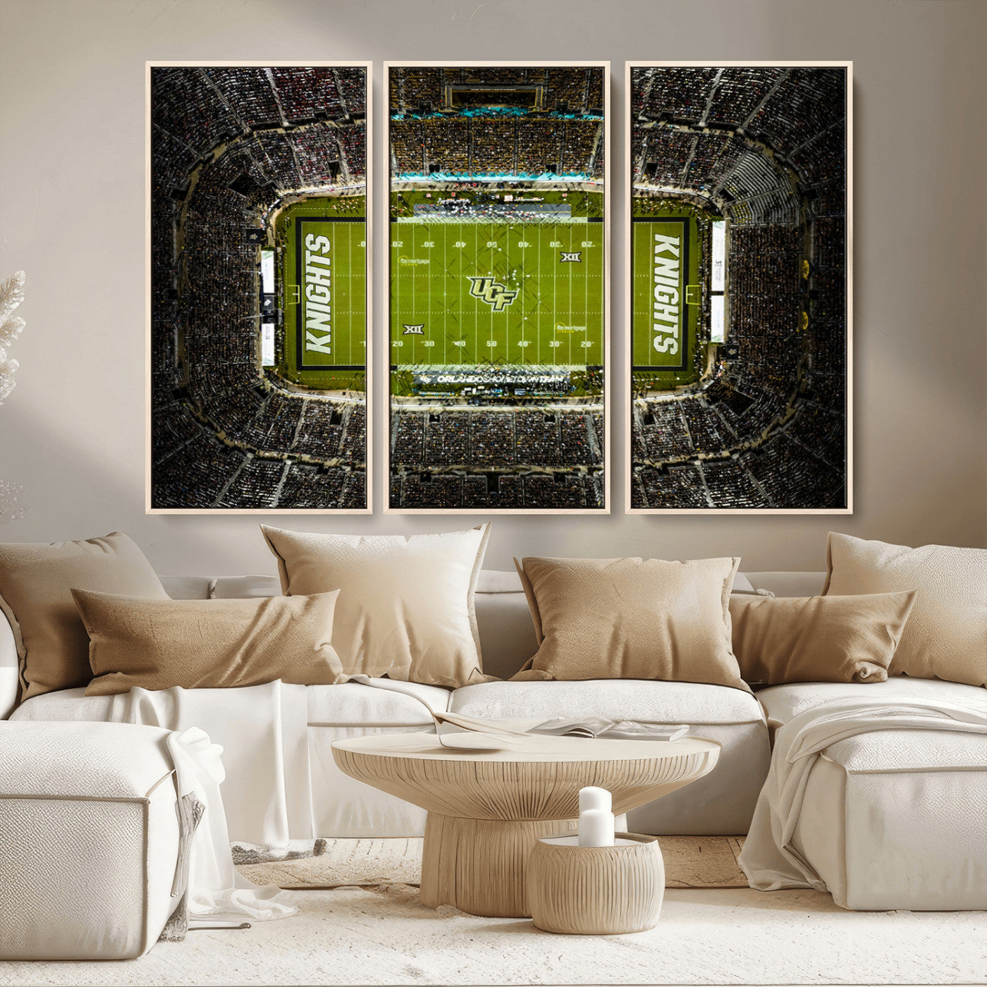MGV-FC-48X32-3P - UCF Knights Football Team Print - Orlando FBC Mortgage Stadium Wall Art, UCF Knights Canvas Print