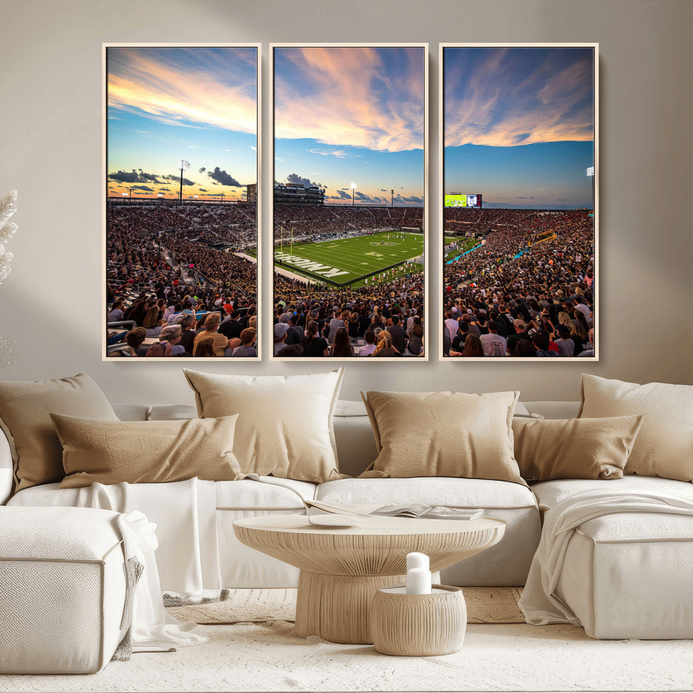 MGV-FC-48X32-3P - UCF Knights Football Team Print - Orlando FBC Mortgage Stadium Wall Art Canvas Print