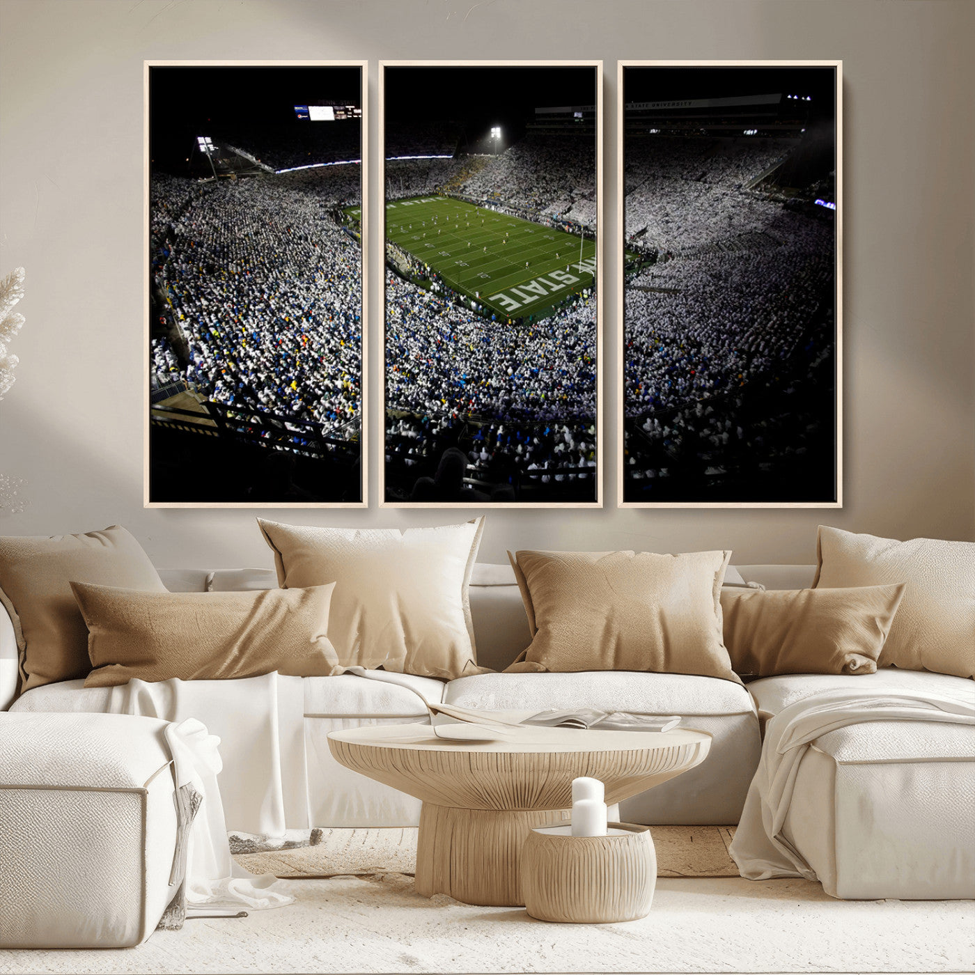 MGV-FC-48X32-3P - Penn State Football Stadium Wall Art - Beaver Stadium Canvas Print