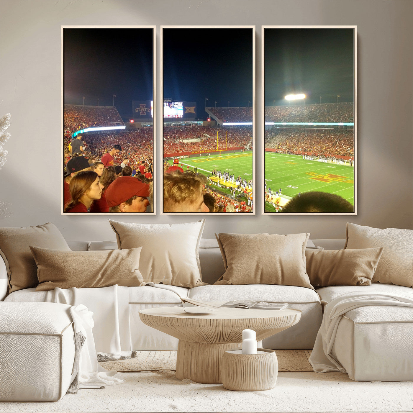 MGV-FC-48X32-3P - Iowa State University Cyclones Art Print, Football Team Print - Jack Trice Stadium Ames Wall Art