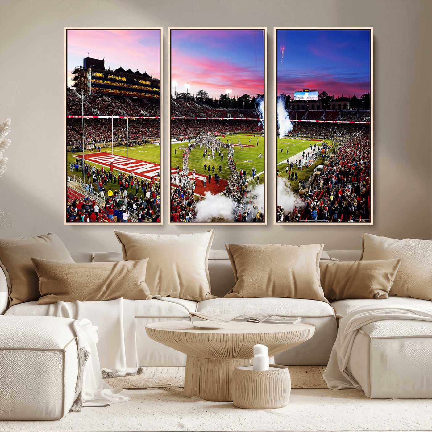 MGV-FC-48X32-3P - Stanford University Cardinal Football Team Print - Stanford Stadium Wall Art Canvas Print