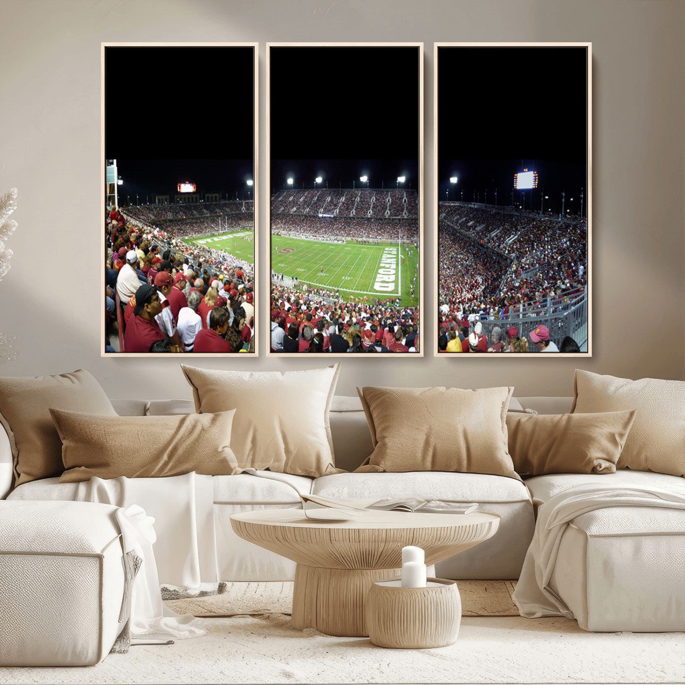 MGV-FC-48X32-3P - Stanford University Cardinal Football Team Print - Stanford Stadium Wall Art Canvas Print