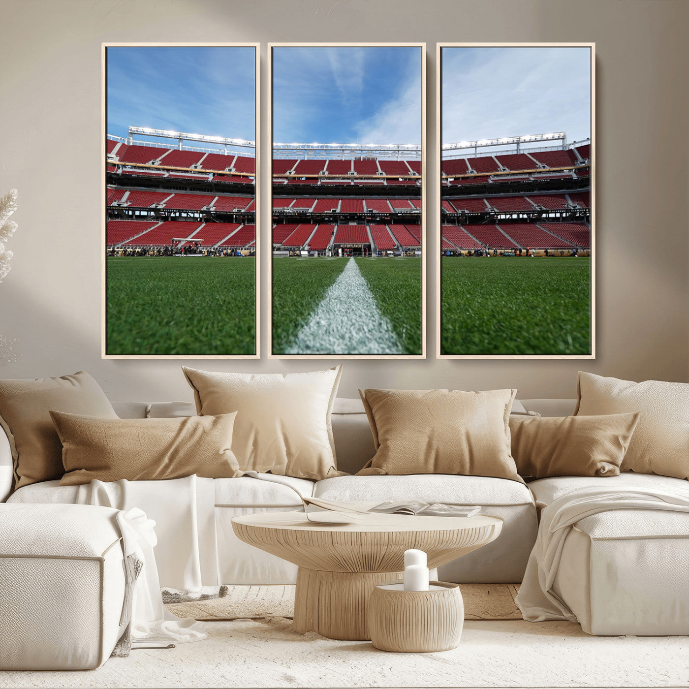 MGV-FC-48X32-3P - University of Tulsa Golden Hurricane Football Team Print - Tulsa H.A. Chapman Stadium Wall Art