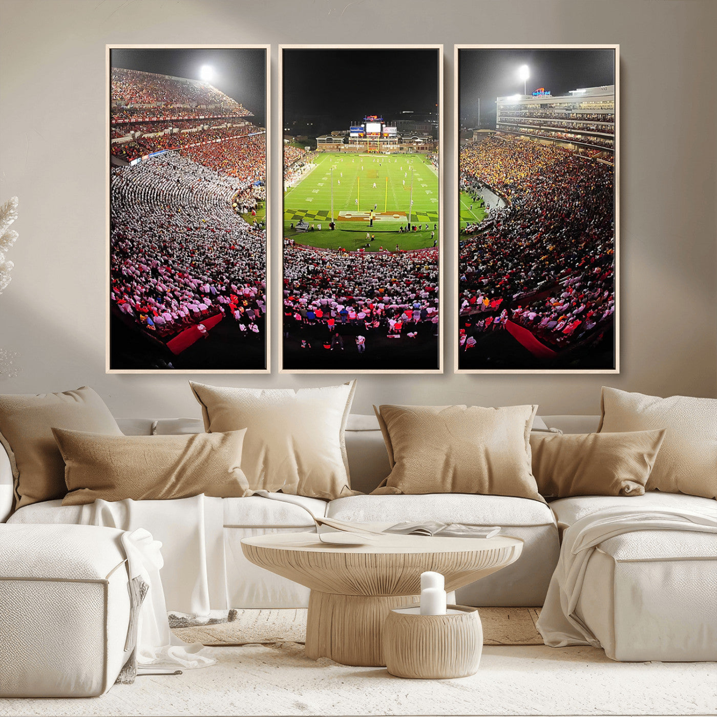 MGV-FC-48X32-3P - University of Maryland Terrapins Football Team Print - College Park SECU Stadium Wall Art Canvas
