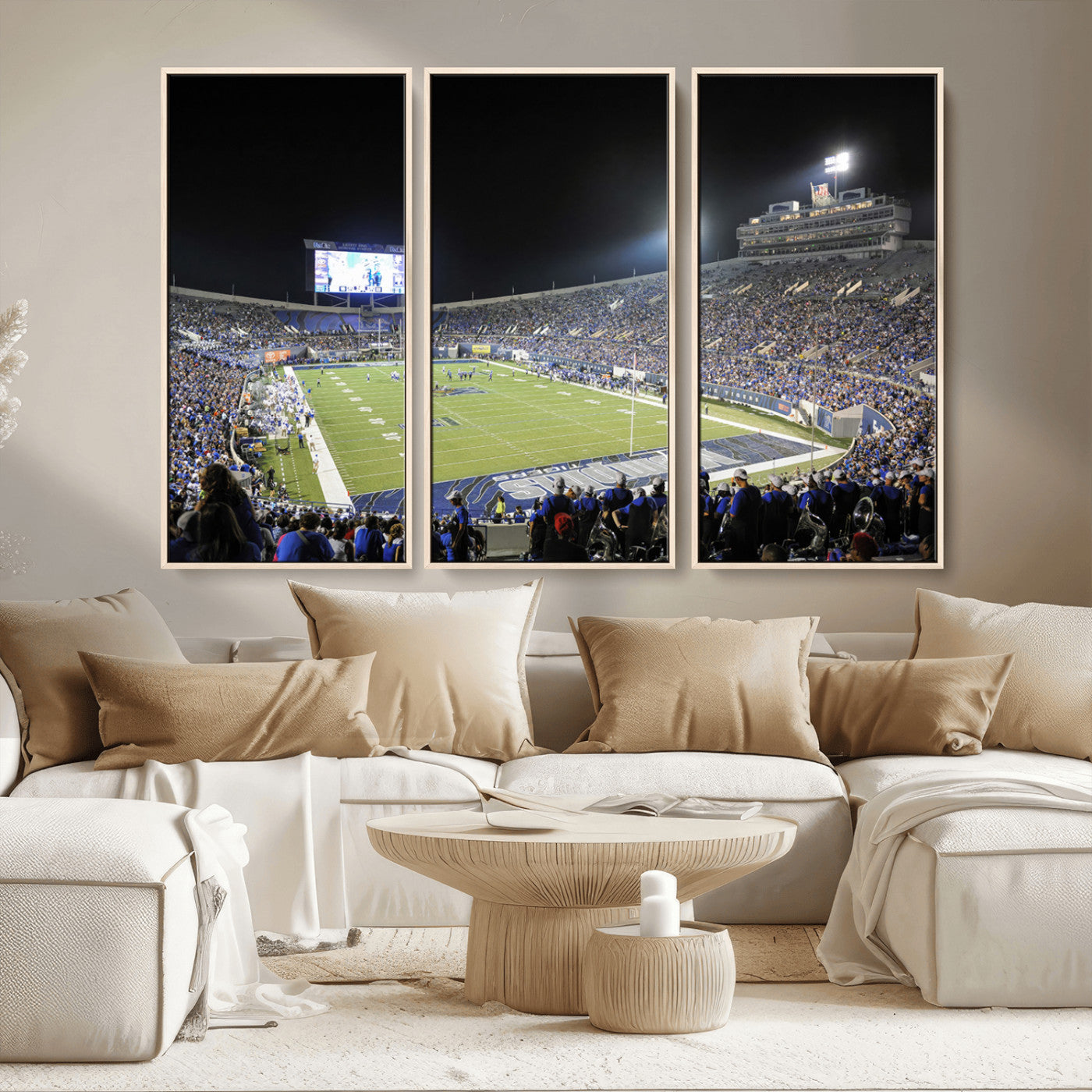 MGV-FC-48X32-3P - University of Memphis Tigers Football Team Print - Memphis Simmons Bank Liberty Stadium Wall Art