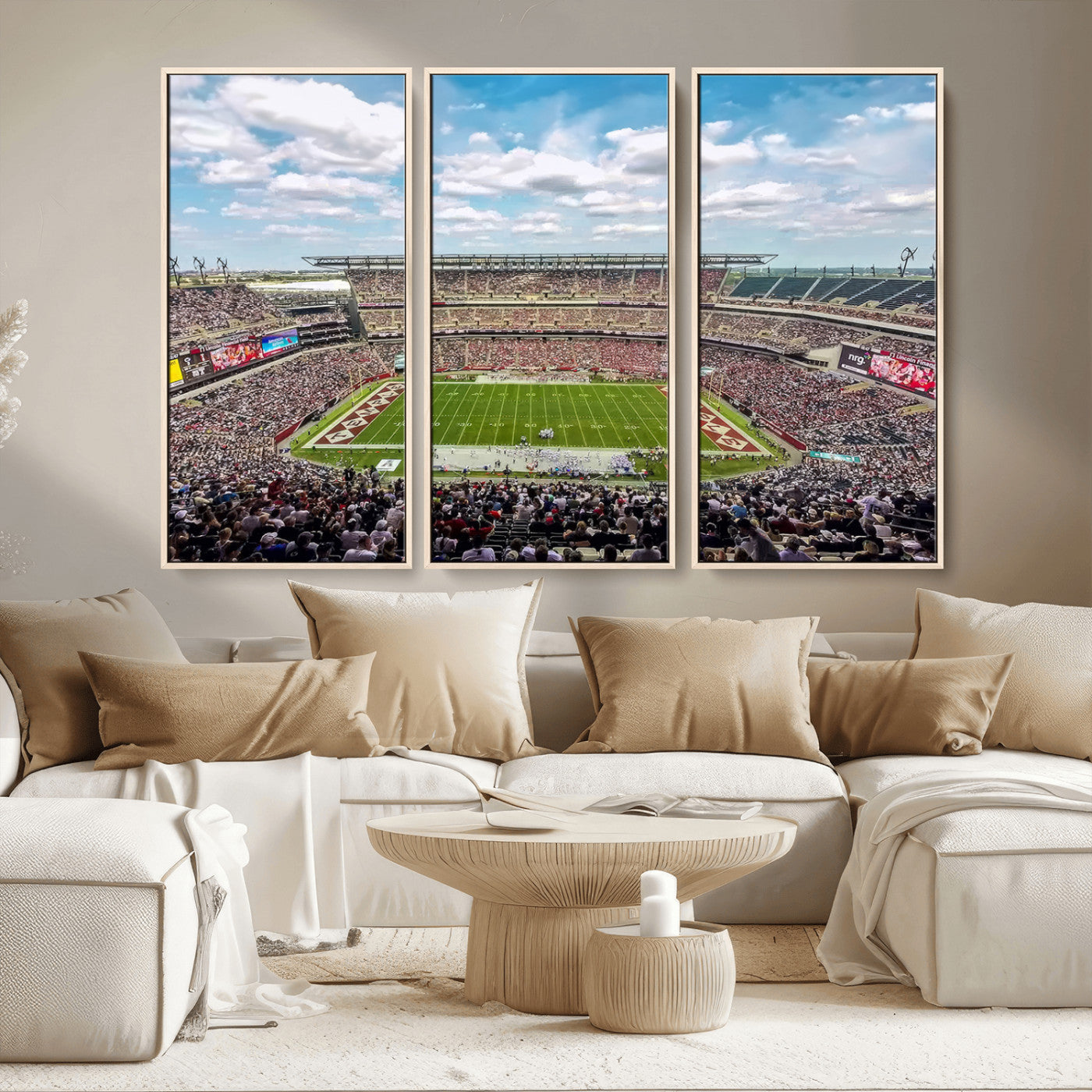 MGV-FC-48X32-3P - The Temple University Owls Athletics Team Print - Philadelphia Lincoln Financial Field Stadium Wall