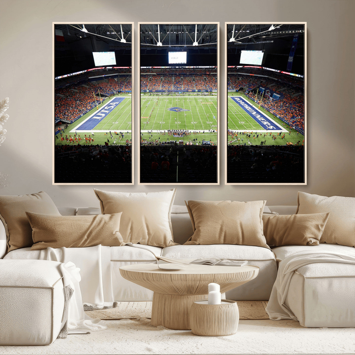 MGV-FC-48X32-3P - The University of Texas at San Antonio Roadrunners Football Team Print - San Antonio Alamodome Wall