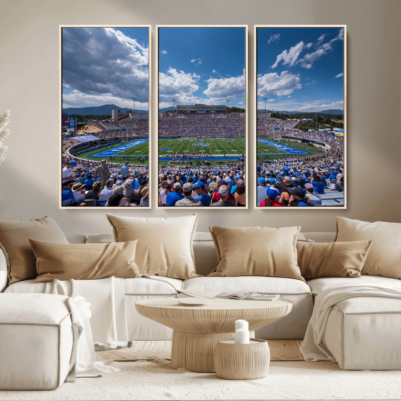 MGV-FC-48X32-3P - Air Force Falcons Football Team Print - Colorado Springs Falcon Stadium Wall Art Canvas Print