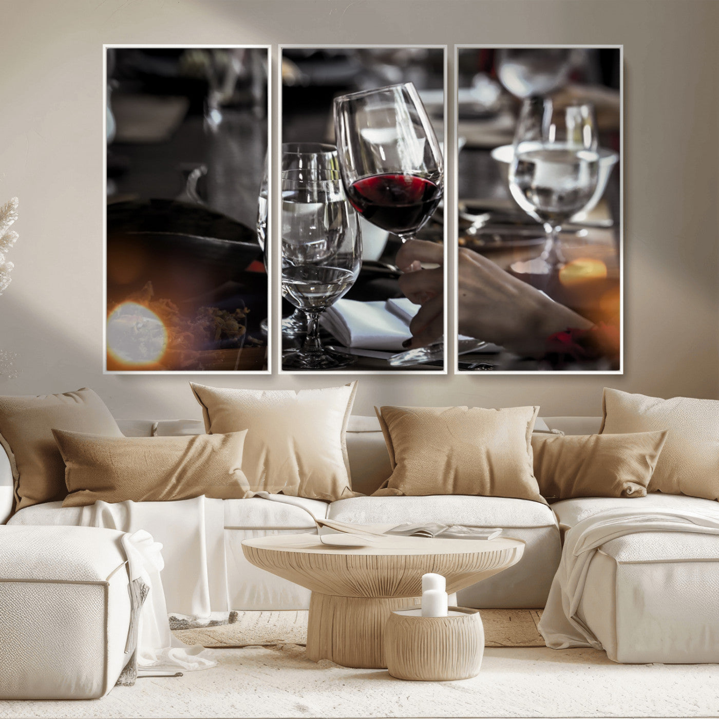 MGV-FC-48X32-3P - Red Wine and Glass Canvas Print