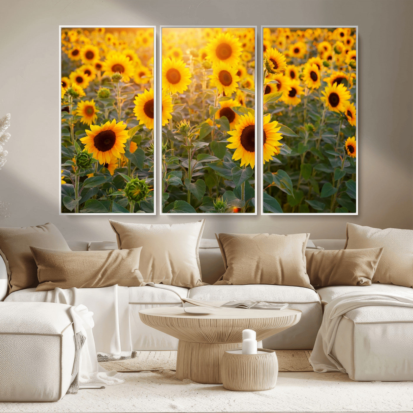 MGV-FC-48X32-3P - Sunflower Sunshine Wall Art Canvas Print