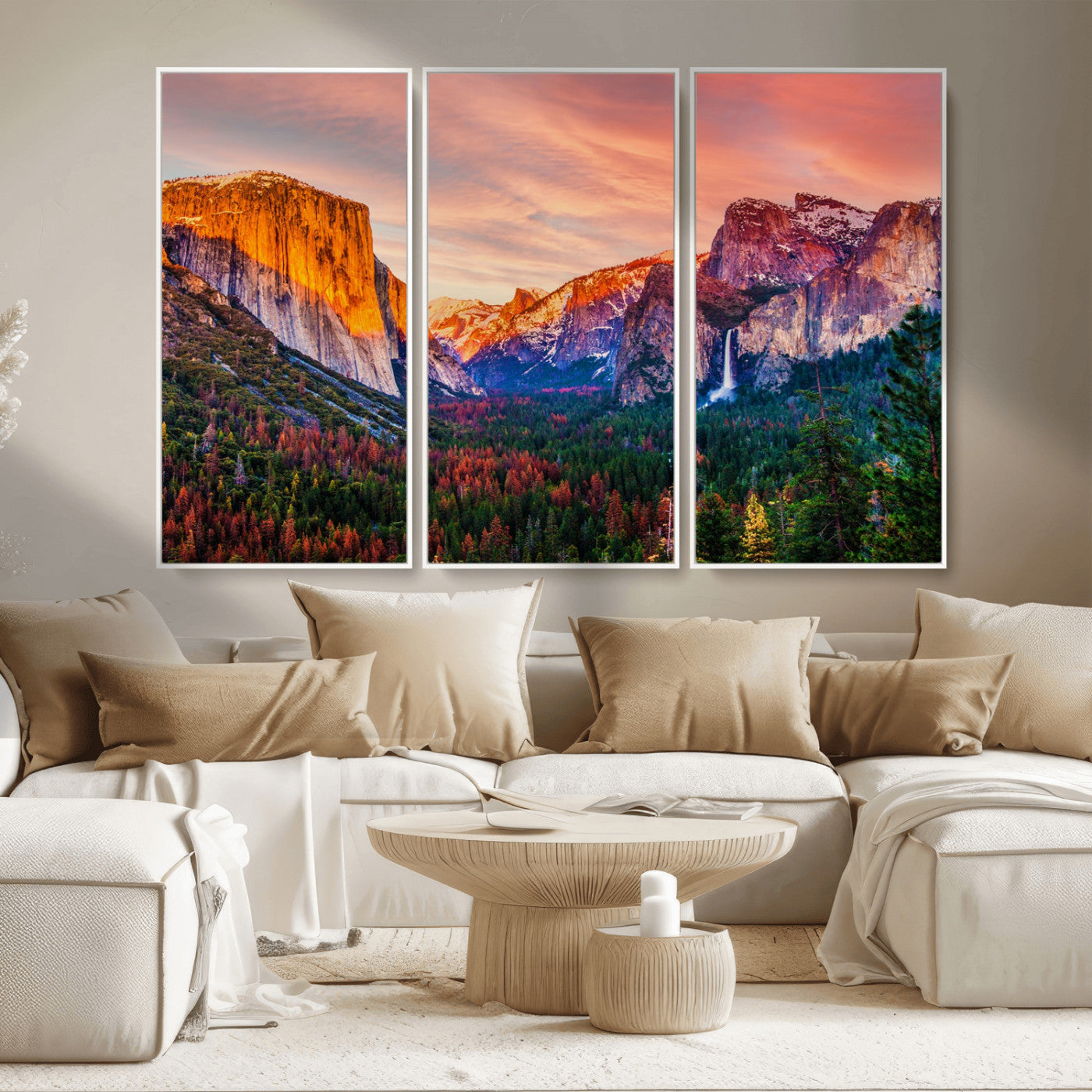 MGV-FC-48X32-3P - Yosemite Nal Park Wall Art Landscape Canvas Print El Capitan