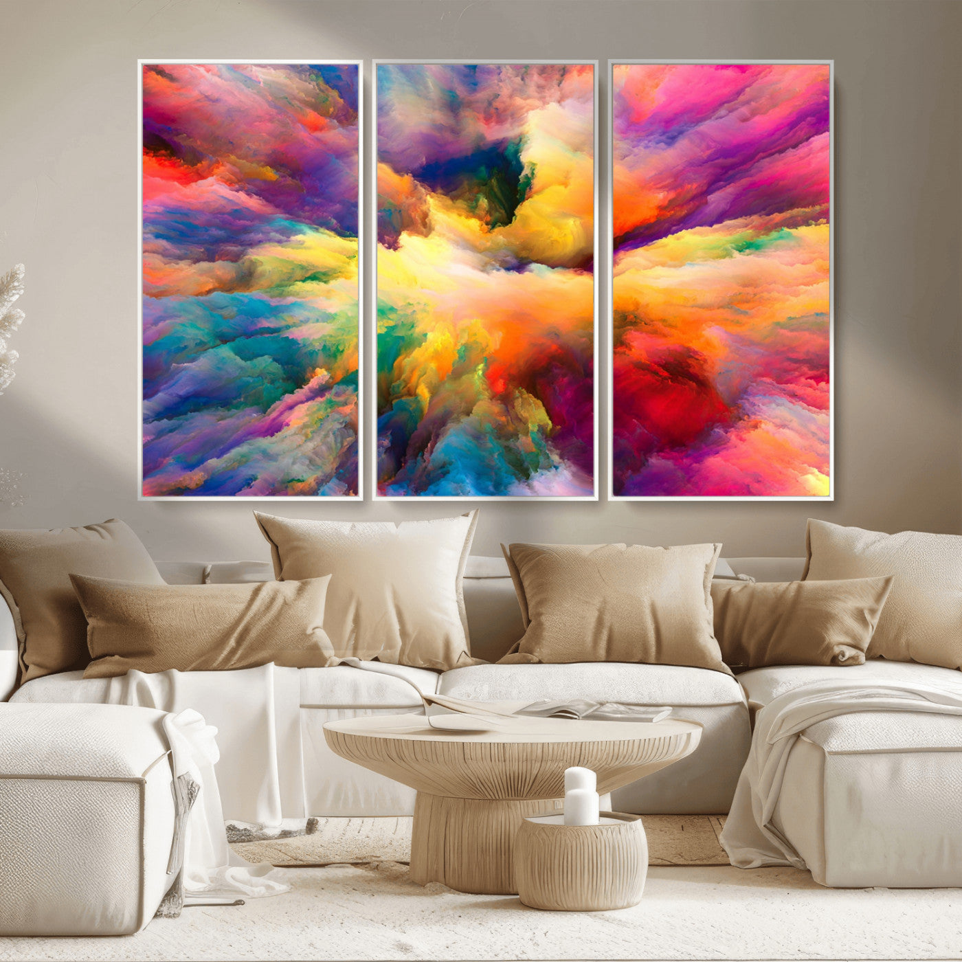 MGV-FC-48X32-3P - Blazing Vibrant Colors Cloud-like Wall Art Canvas Print