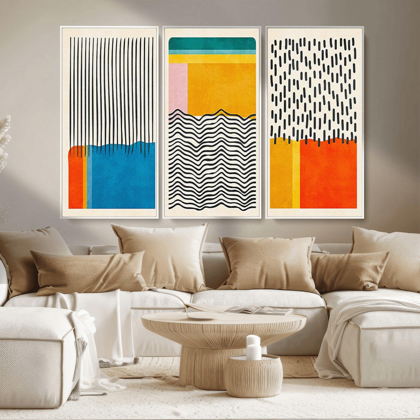 MGV-FC-48X32-3P - Canvas Print Wall Art Abstract Illustrs Art Boho