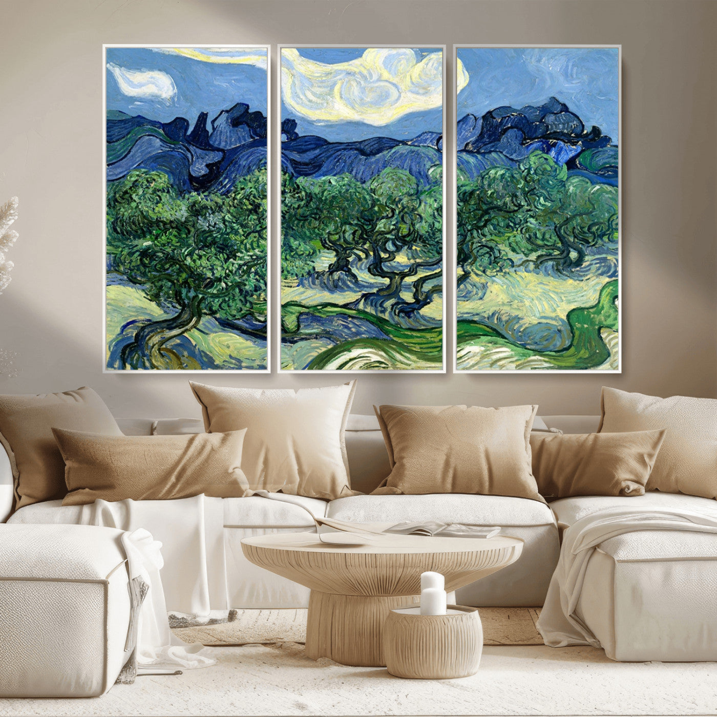 MGV-FC-48X32-3P - Olive Trees Van Gogh Wall Art Canvas Print