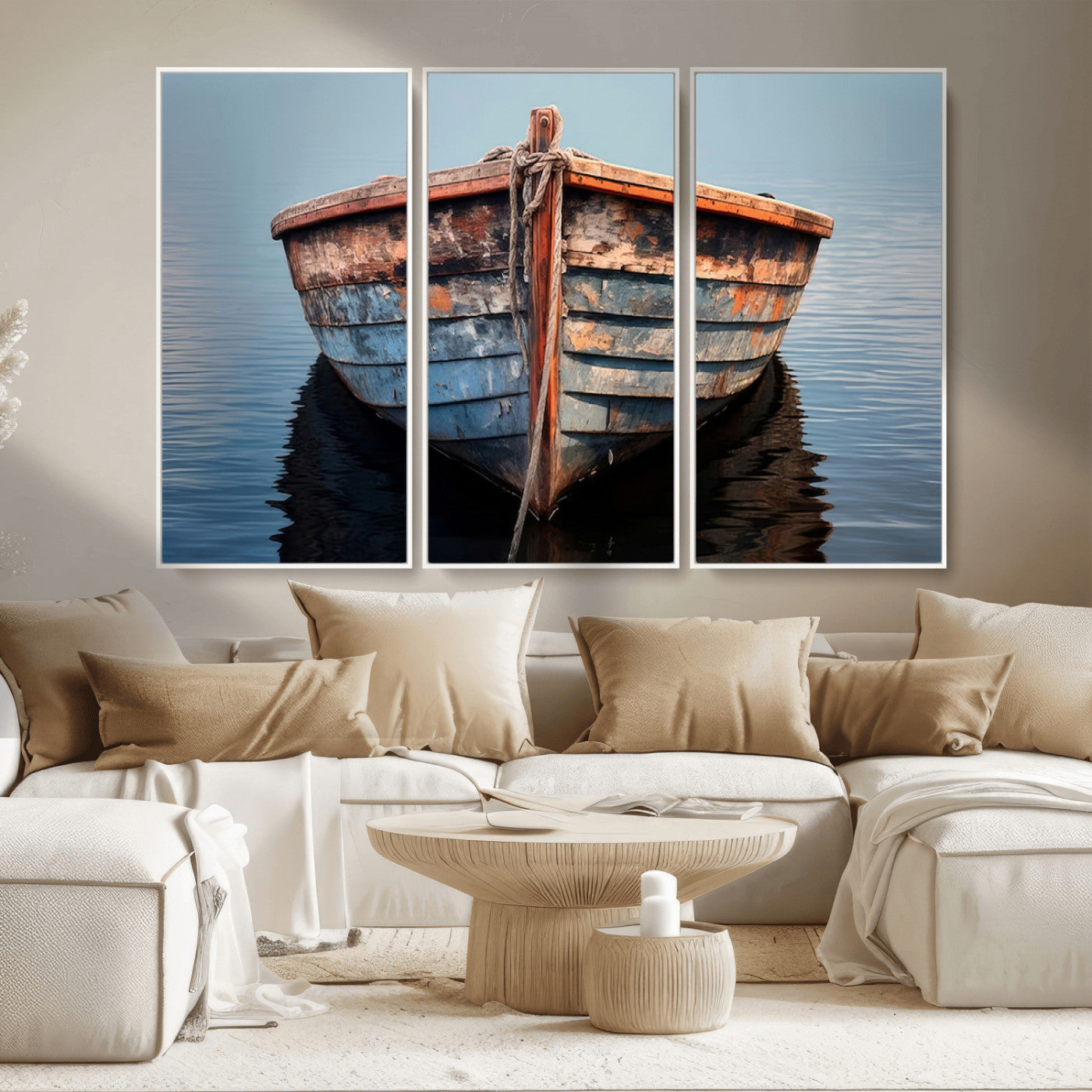 MGV-FC-48X32-3P - Stunning Vintage Boat Canvas Print | Nautical Wall