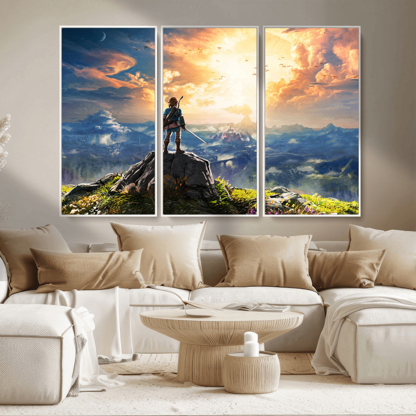 MGV-FC-48X32-3P - Legend of Zelda Breath of the Wild Game Wall Art Canvas, Legend of Zelda Canvas Print