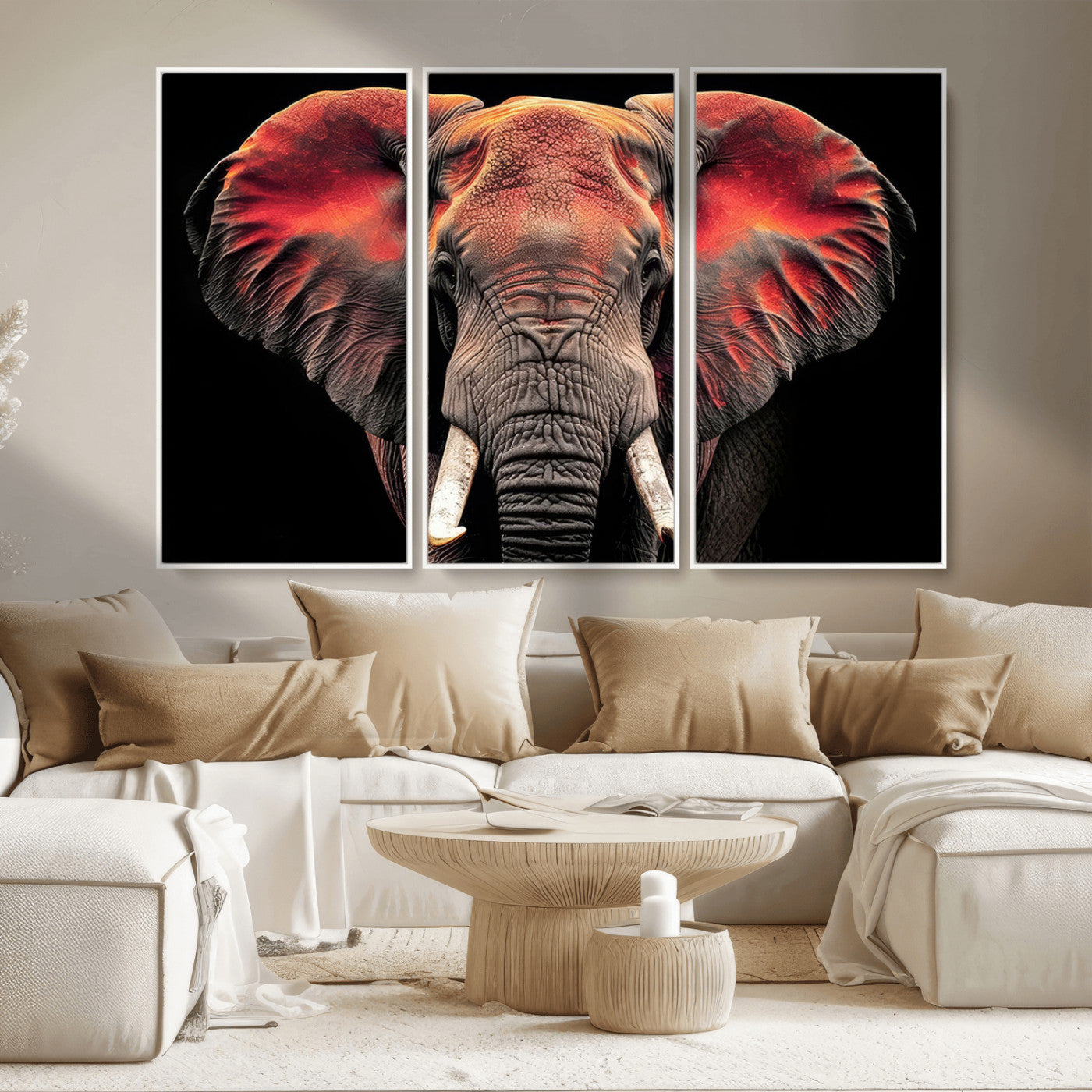 -Elephant Wall Art Canvas Print