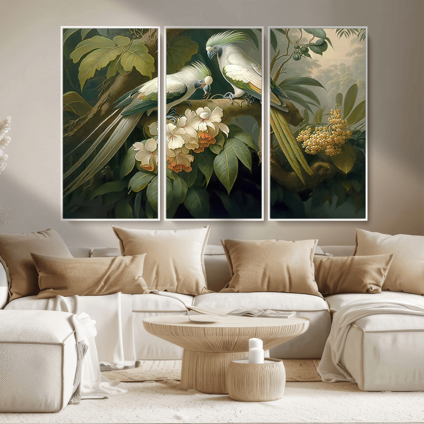 -Tropical Paradise Print Wall Art Stunning Artwork of a Parrot in a Lush Forest with Beautiful