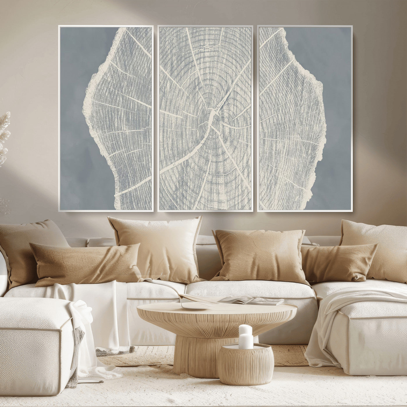 -Abstract Tree Ring Wall Art Canvas Print – Nature-Inspired, Ready to Hang, Modern Home Decor