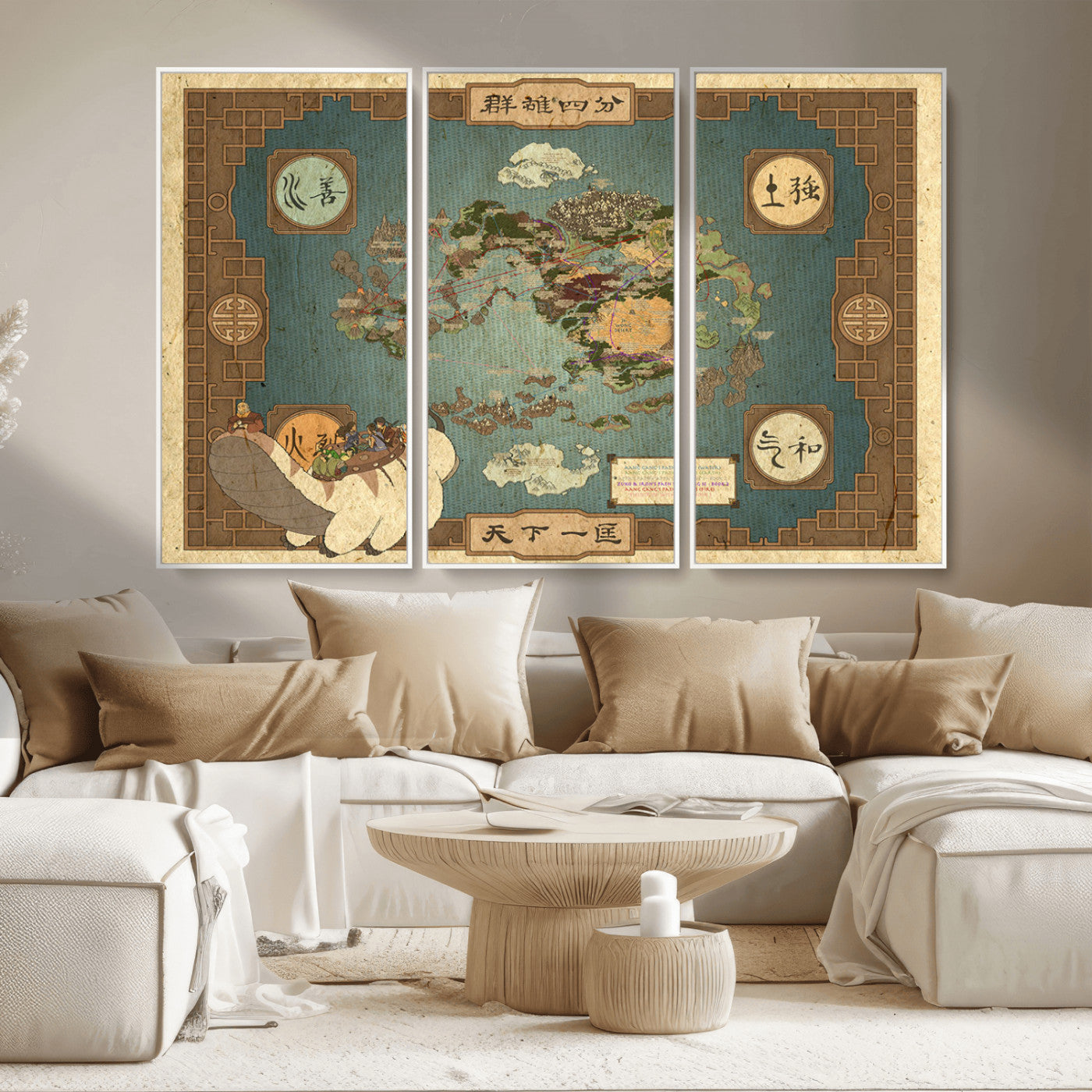 MGV-FC-48X32-3P - Push Pin World Map Canvas Print – Framed Wall Art for Couples to Track Their Travels – Anniversary