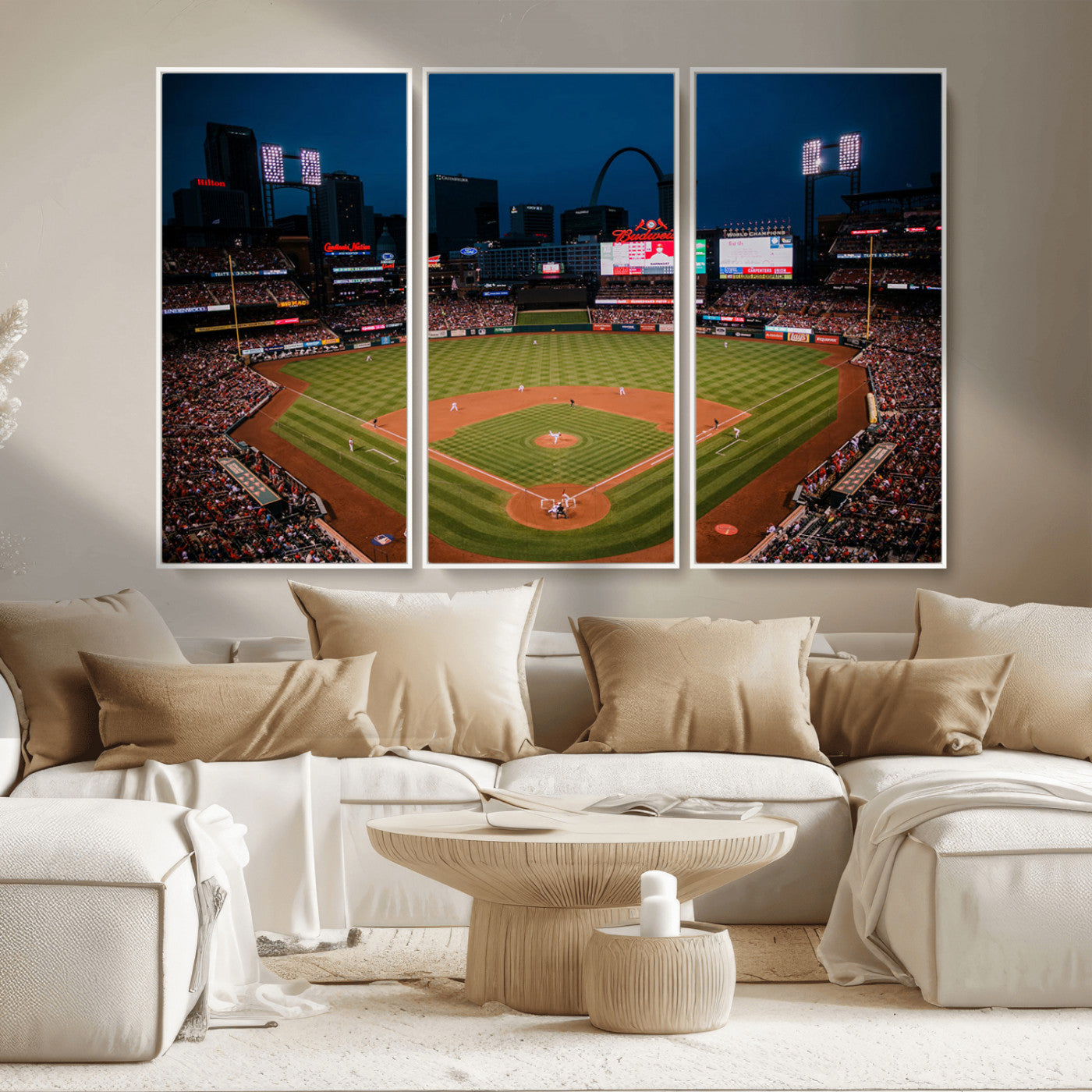 MGV-FC-48X32-3P - St. Louis Cardinals Baseball Team Print - Busch Stadium Wall Art Canvas Print
