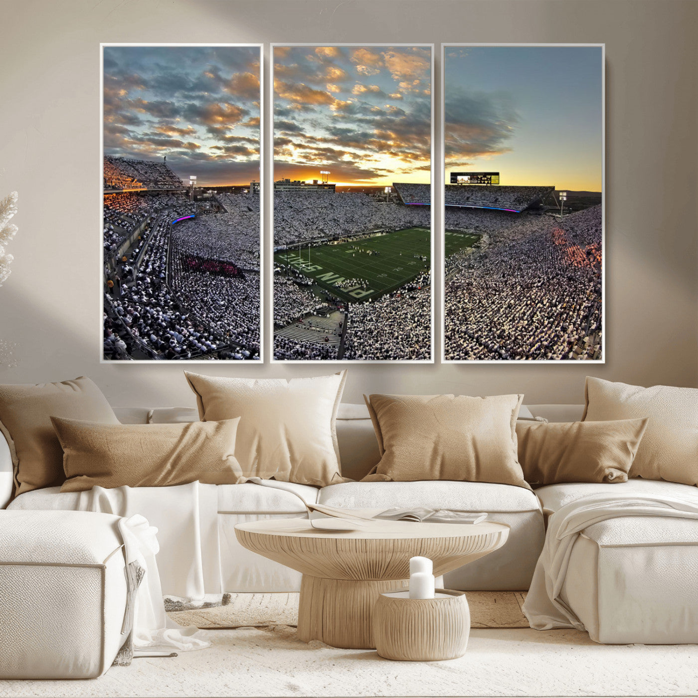 MGV-FC-48X32-3P - Beaver Stadium Wall Art - Penn State Stadium Wall Art | Penn Nittany Lions Football Match for Sport Room Decor